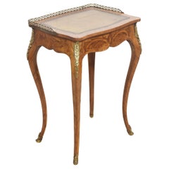 French gilt-metal mounted marquetry side table
