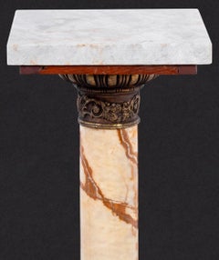 Französisch vergoldet Metall montiert Onyx Sockel