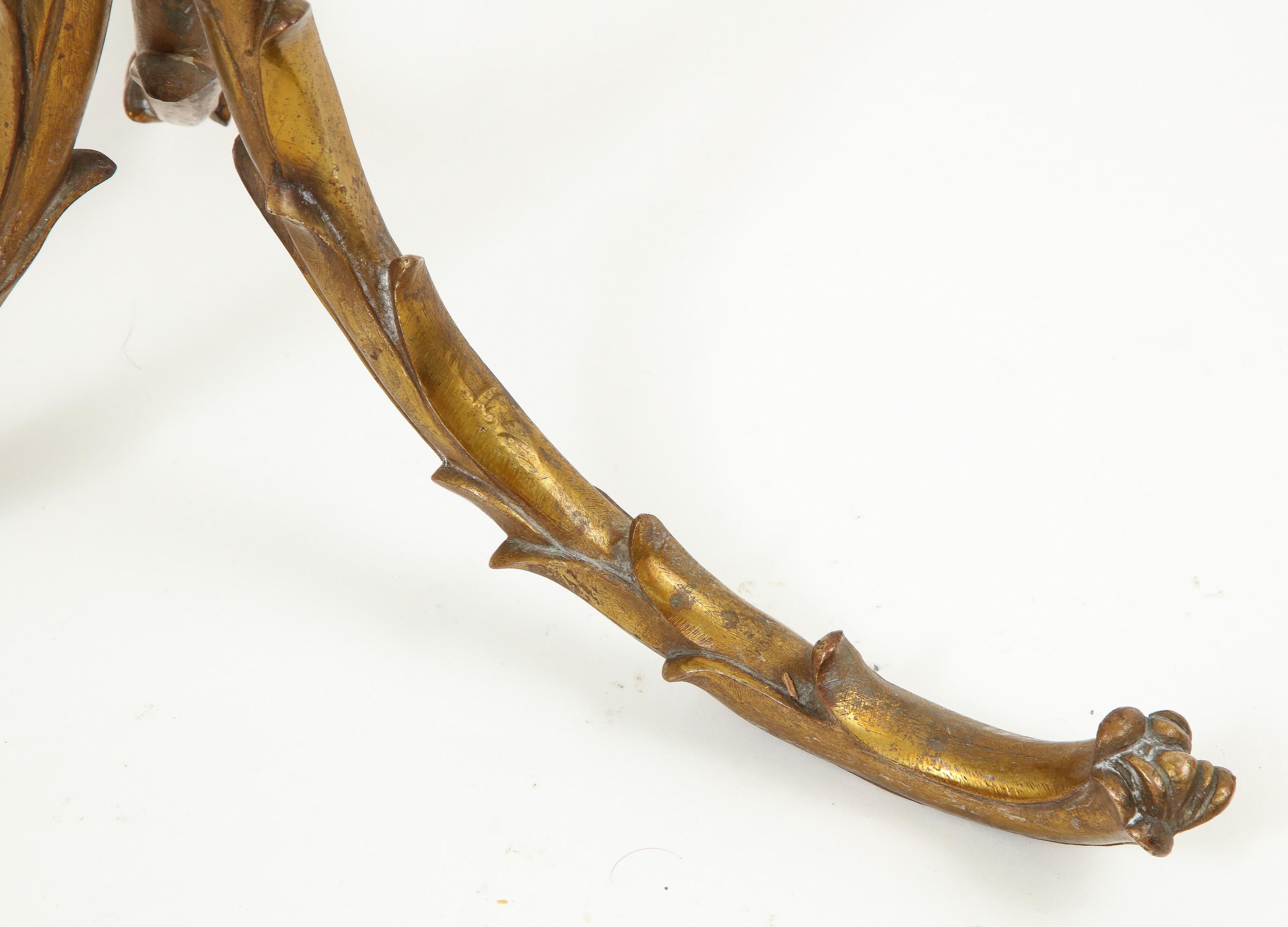 Hollywood Regency French Gilt Metal Palm Tree Floor Lamp