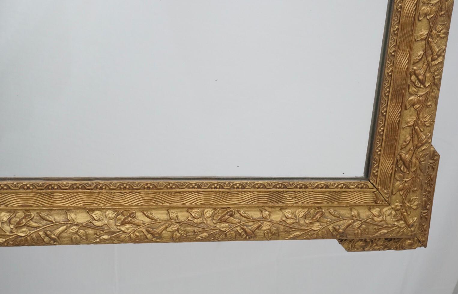 Carved French Gilt Mirror For Sale
