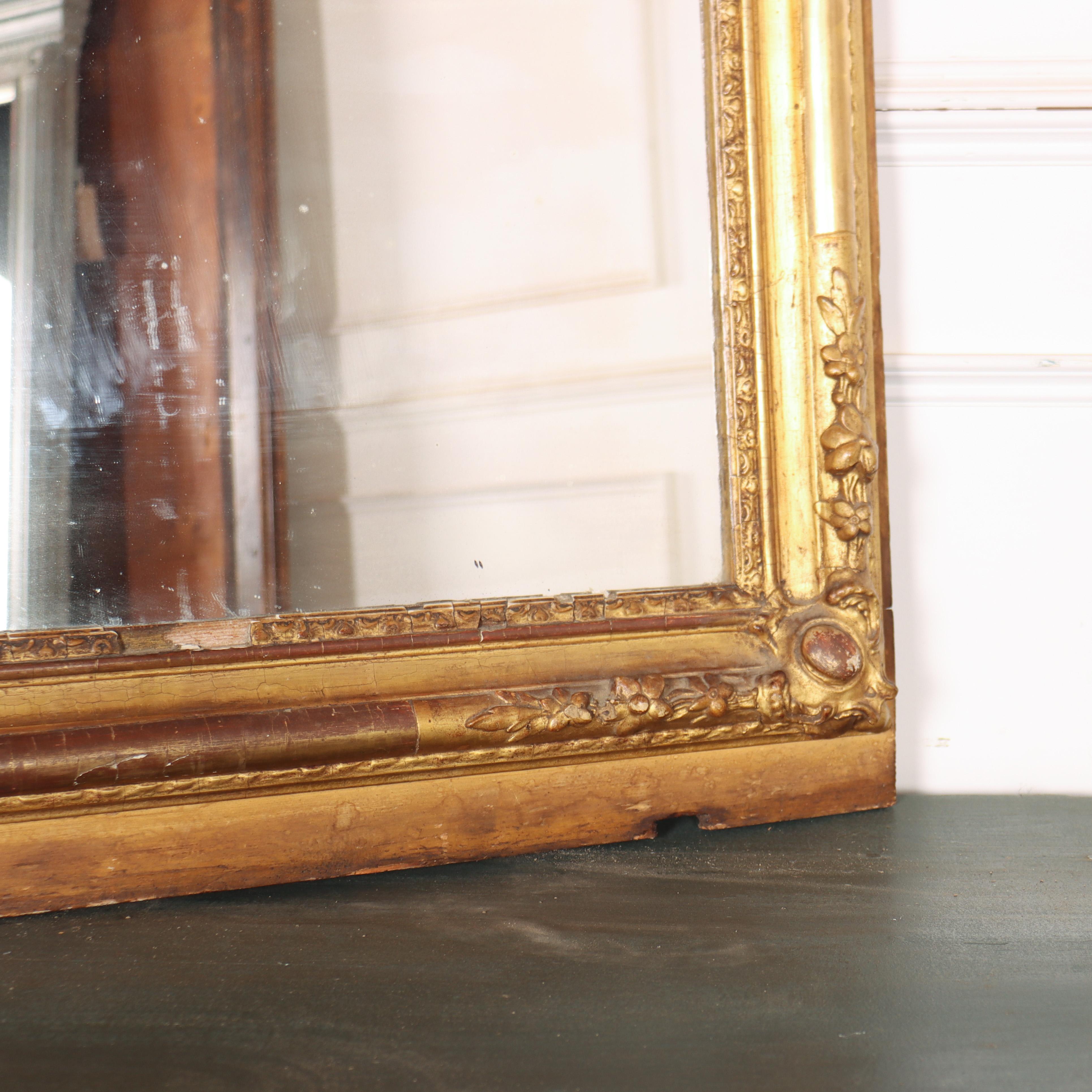 Espejo dorado francés en venta 2