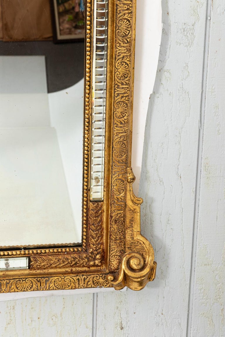 French Gilt Mirror with Panels For Sale at 1stDibs