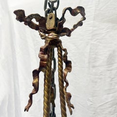 French Gilt Neoclassic Torch Chandelier