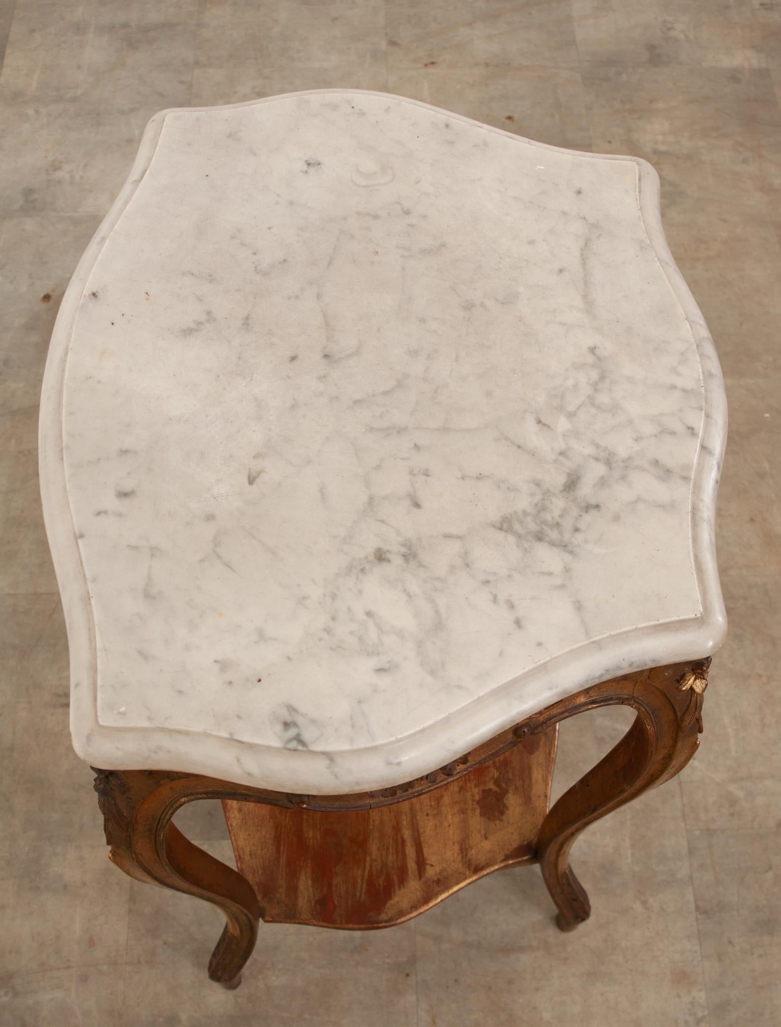 French Gilt & Painted Louis XV Table In Good Condition For Sale In Baton Rouge, LA