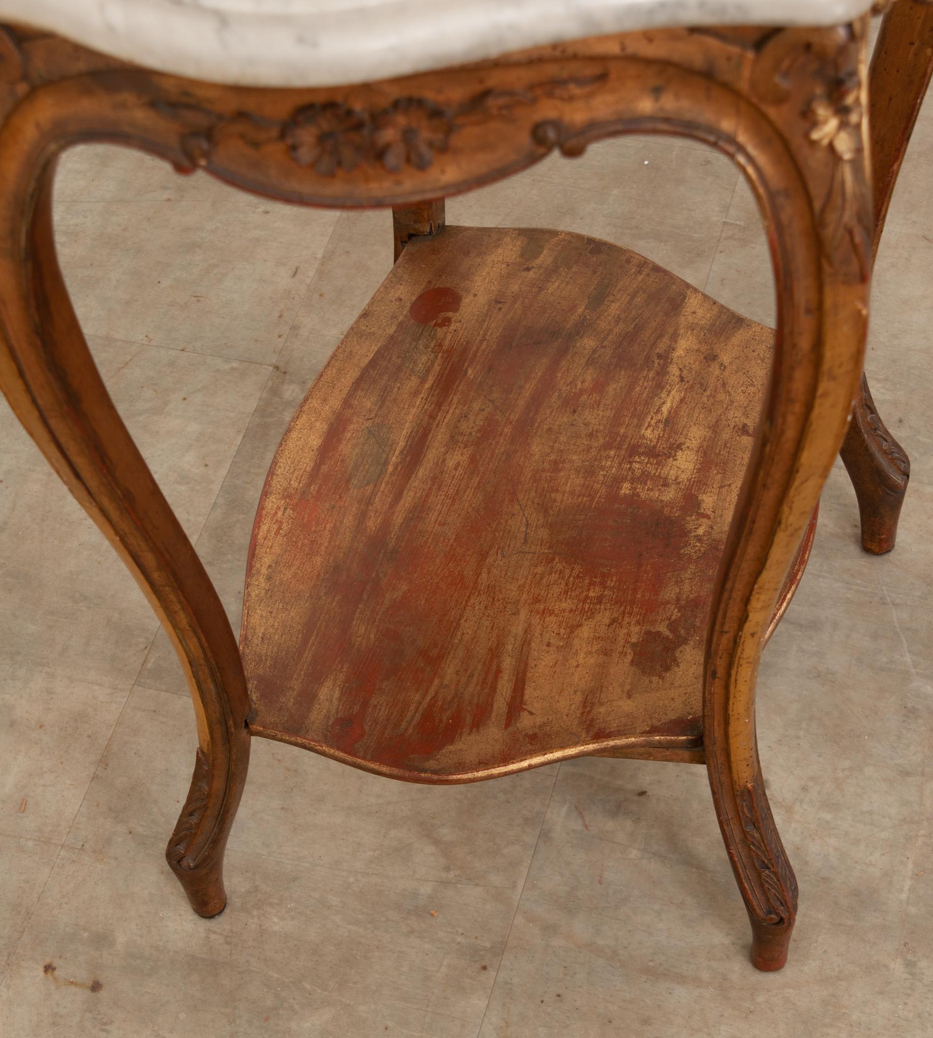 19th Century French Gilt & Painted Louis XV Table For Sale