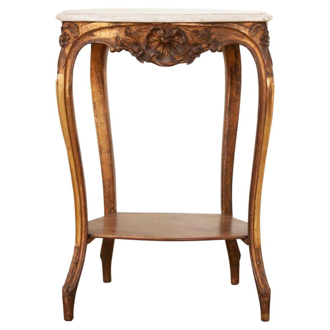 Französisch vergoldet & gemalt Louis XV Tisch im Angebot