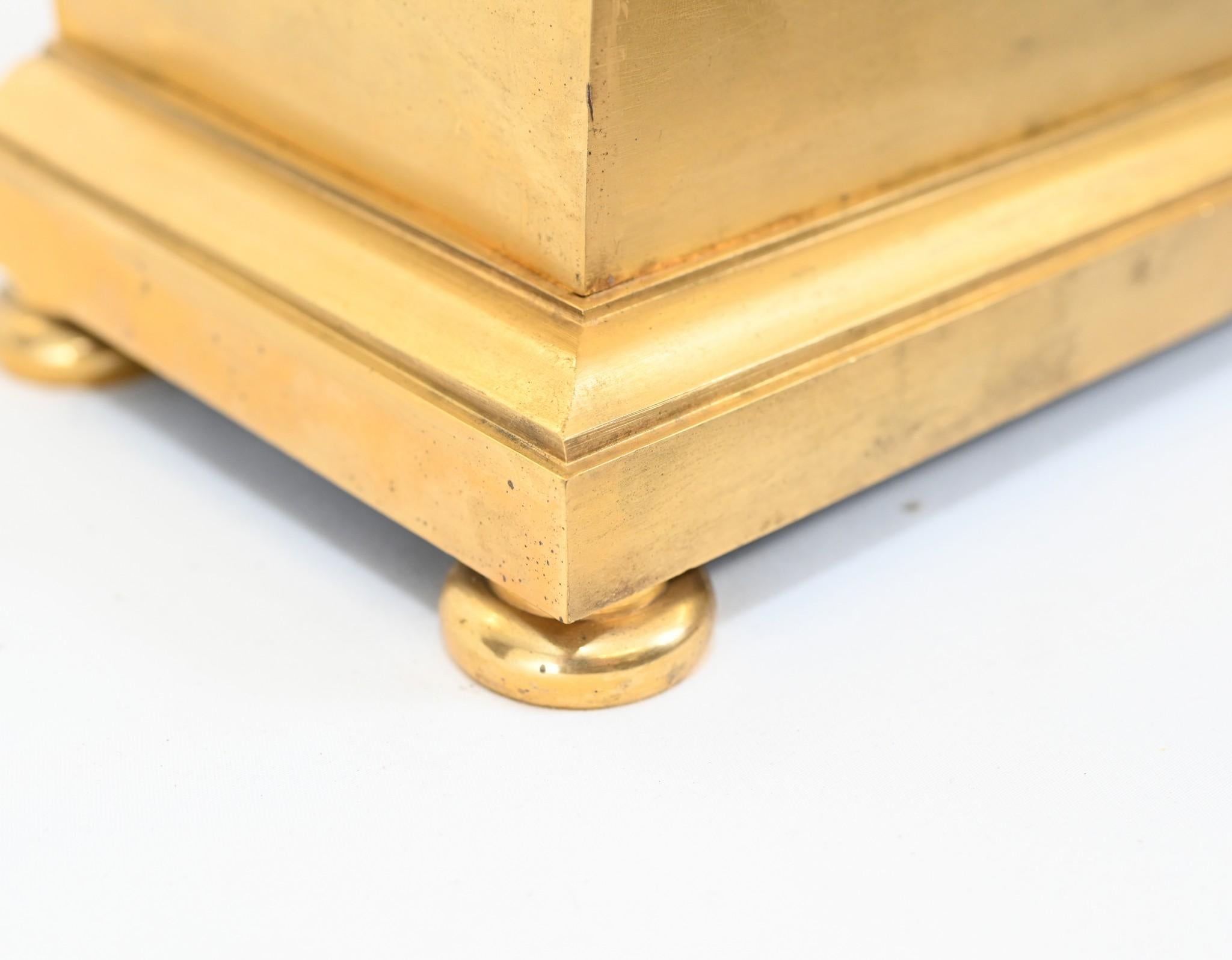 French Gilt Portico Clock Charles X 1810 5