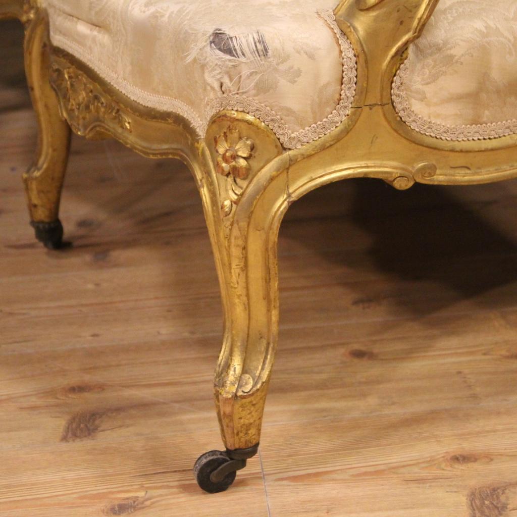 French Gilt Sofa in Louis XV Style, 20th Century For Sale 5