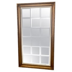French Gilt Tall Dressing Mirror With Window Panels