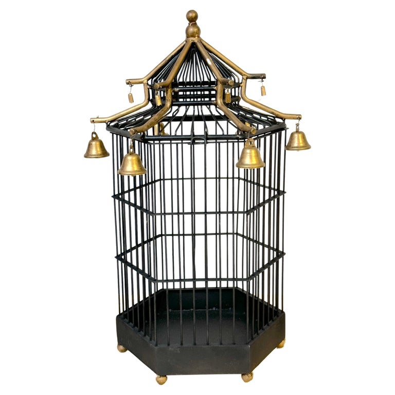 Teak & Iron Bird Cage From Gujarat - 19thC Teak & Iron Bird Cage From Gujarat - 19thC