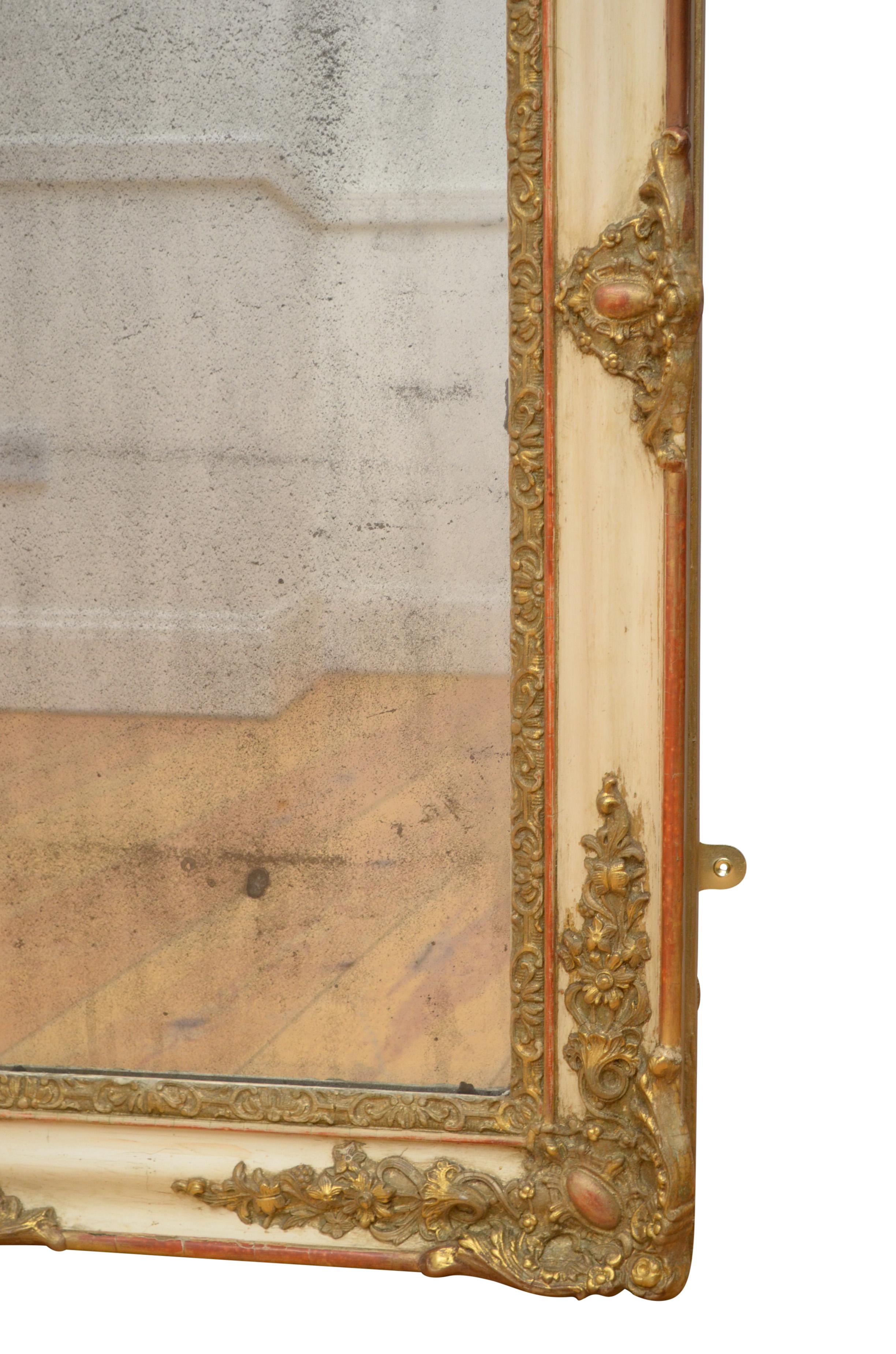 French Gilt Wall Mirror H87cm For Sale 4