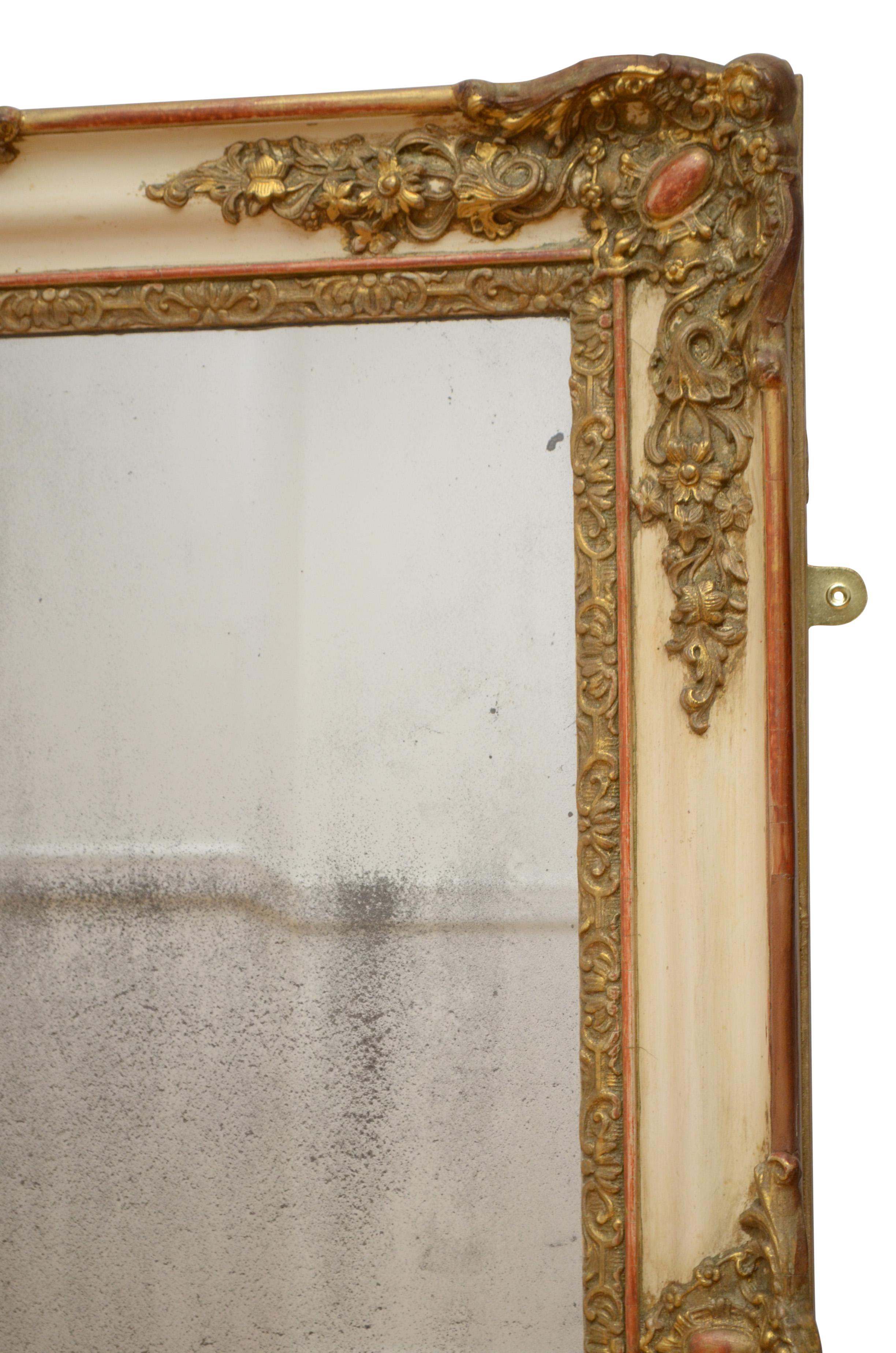 French Gilt Wall Mirror H87cm For Sale 3