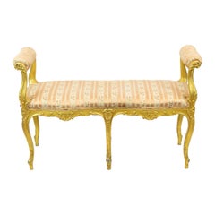 French Gilt Window Bench