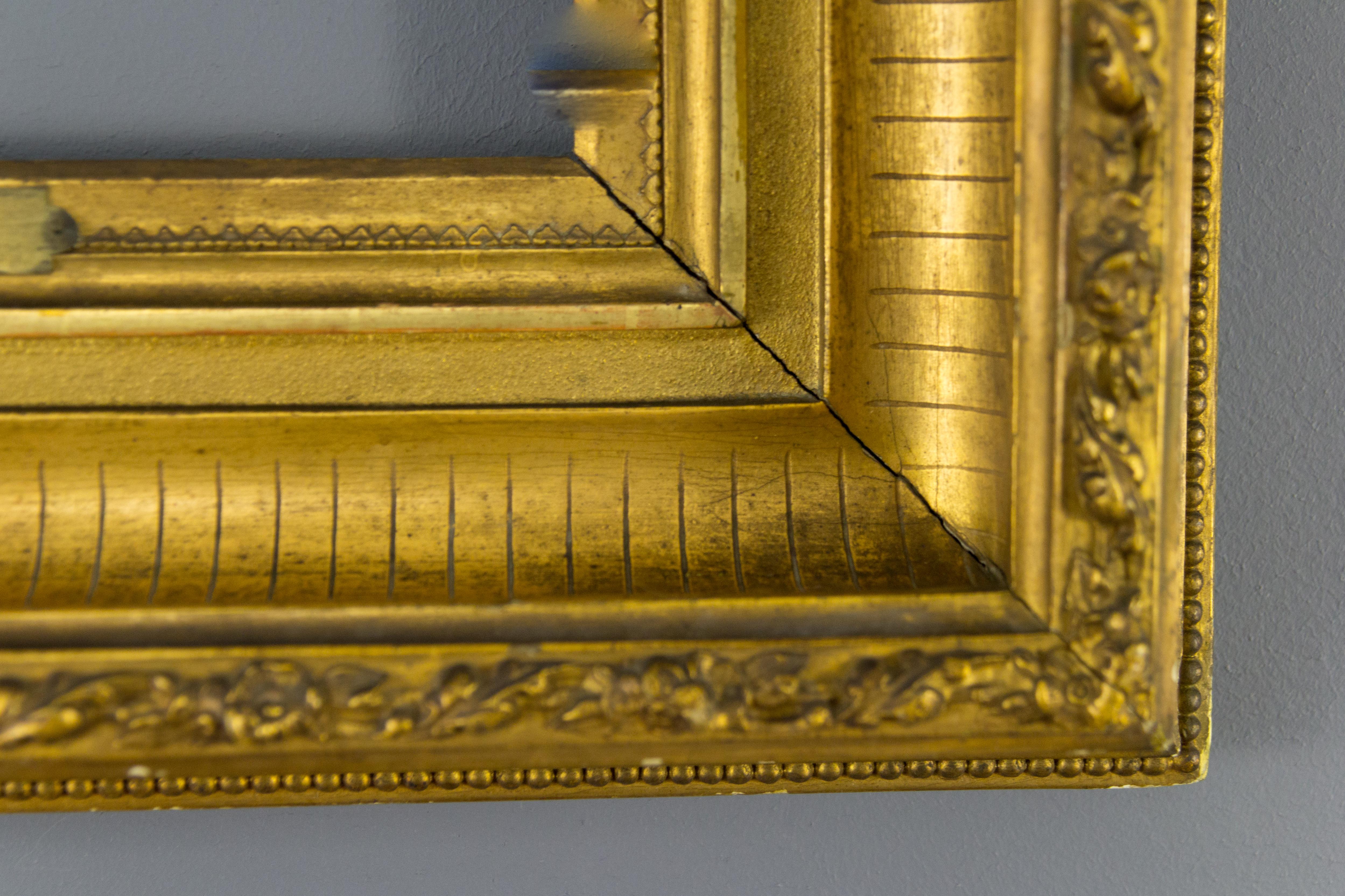 French Giltwood and Gesso Picture or Mirror Frame, Late 19th Century For Sale 5