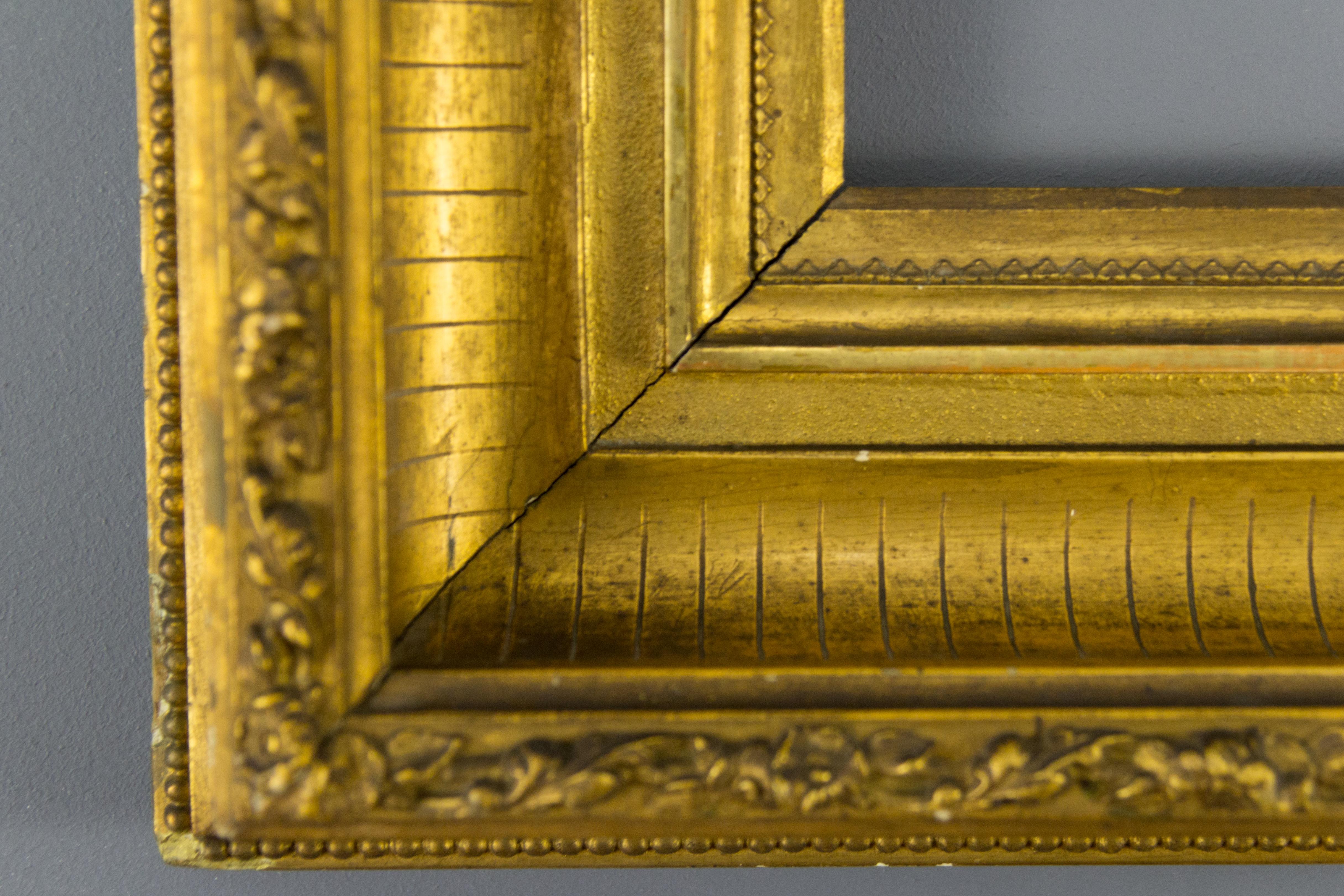 French Giltwood and Gesso Picture or Mirror Frame, Late 19th Century For Sale 6