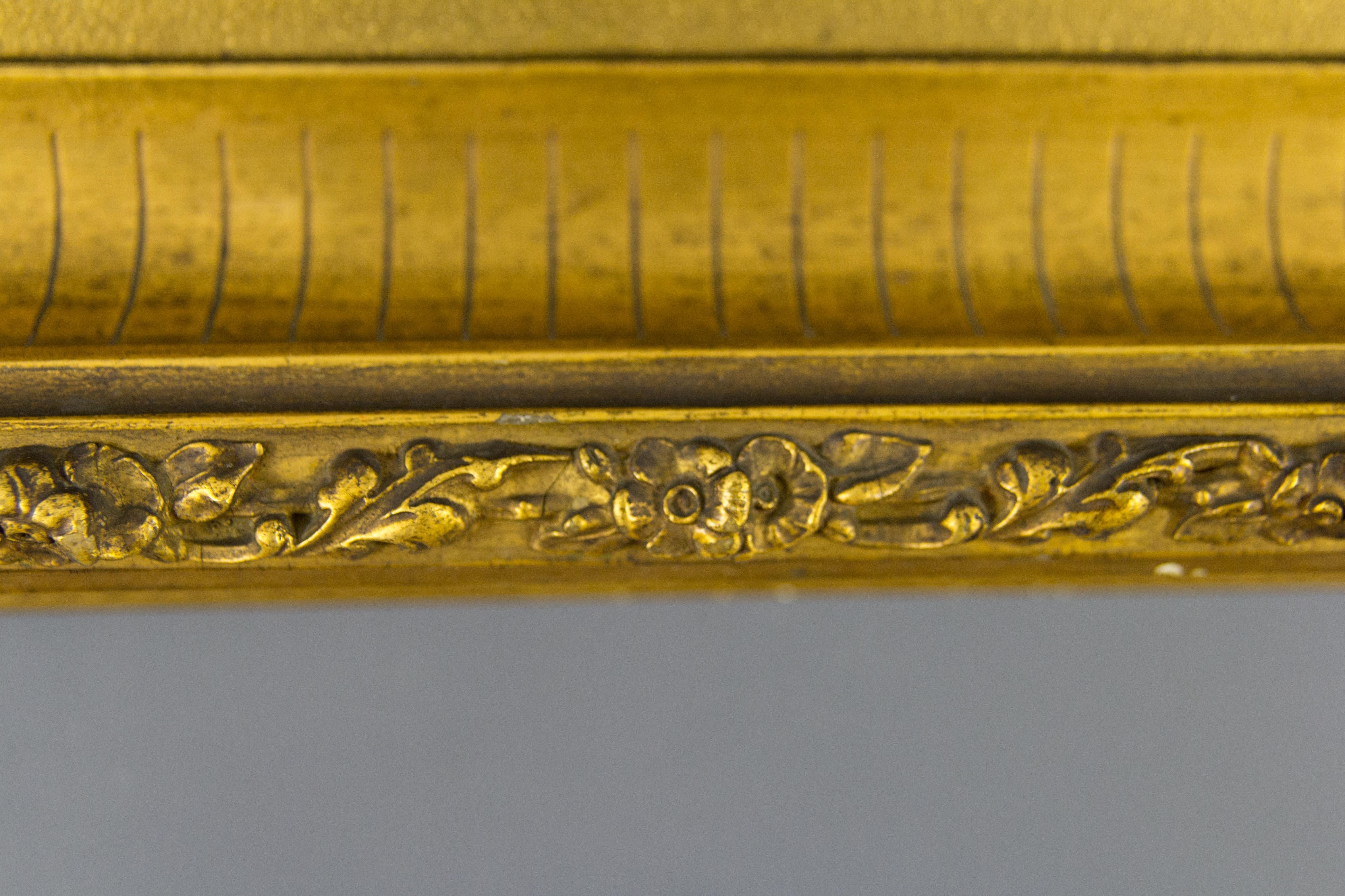 Cornice per quadri o specchi in legno dorato e gesso, fine XIX secolo 4