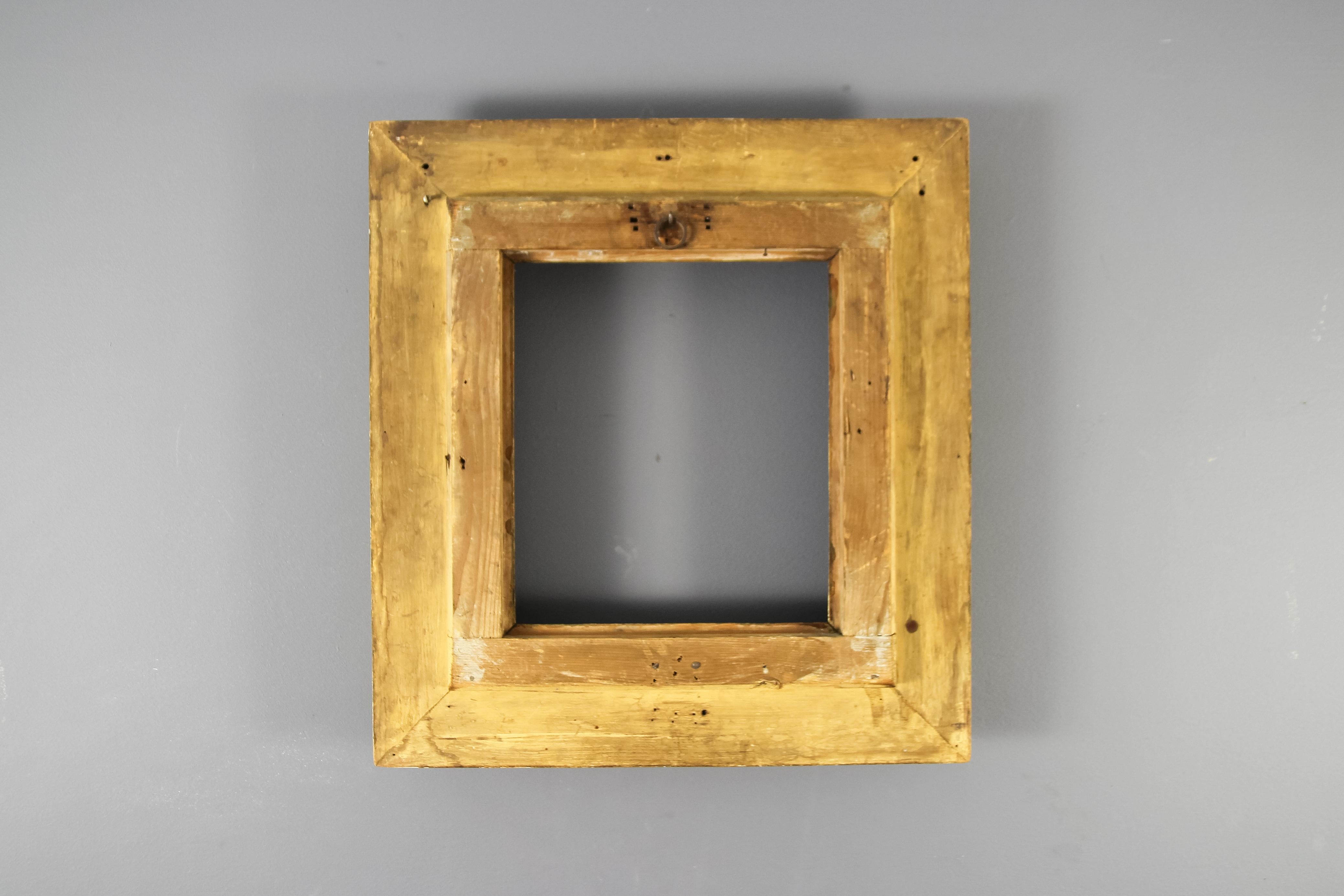 Cadre de tableau ou de miroir en bois doré et gesso:: fin du XIXe siècle en vente 8