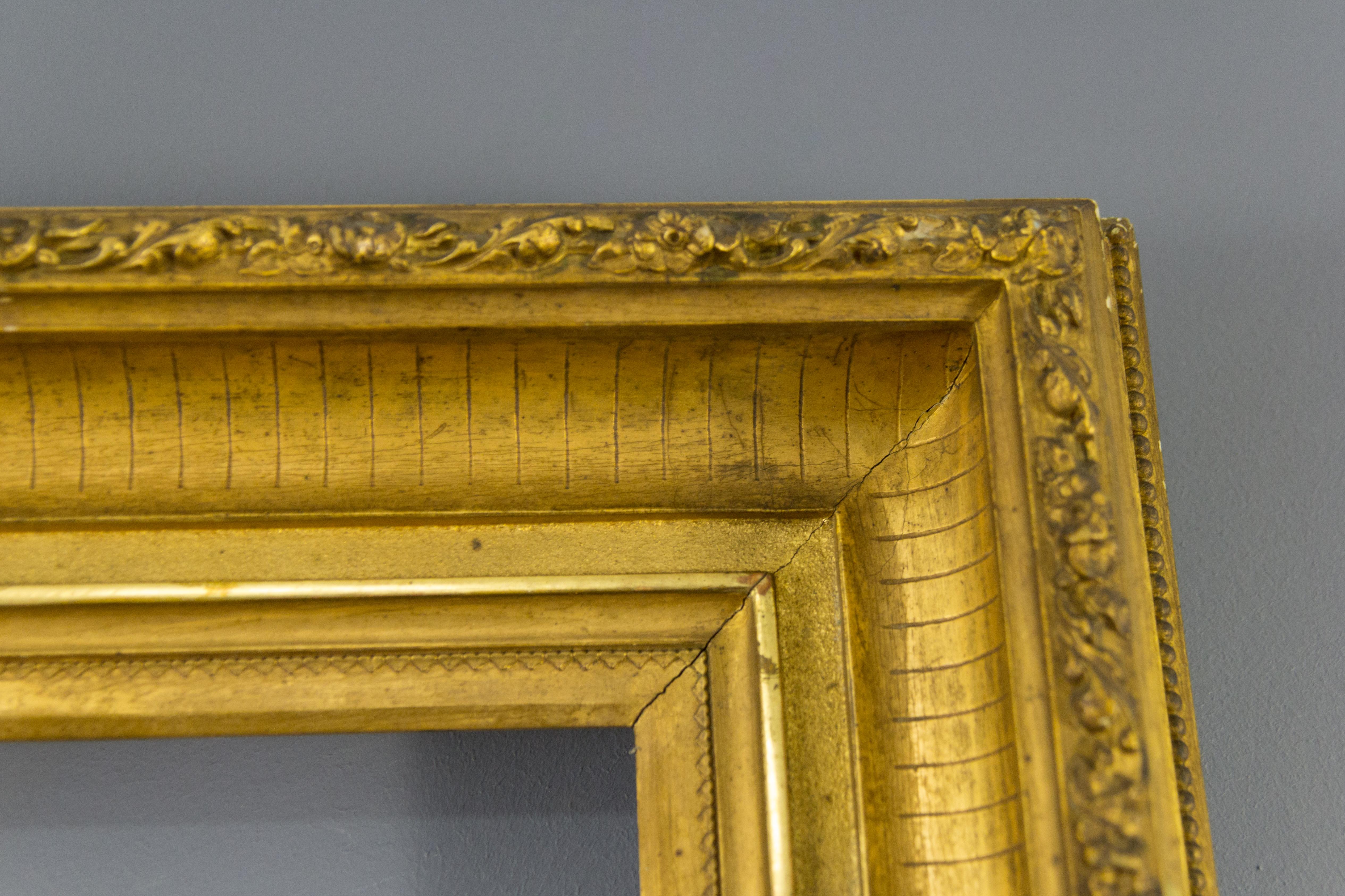 Französisch Giltwood und Gesso Bild oder Spiegel Frame:: Ende des 19 (Vergoldet) im Angebot