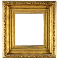 Cornice per quadri o specchi in legno dorato e gesso, fine XIX secolo