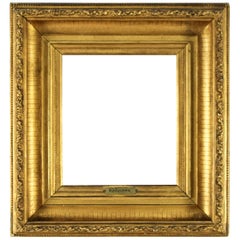 Cadre de tableau ou de miroir en bois doré et gesso:: fin du XIXe siècle