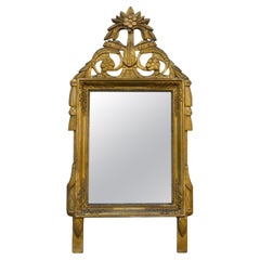 Espejo de Pared Francés de Madera Dorada Estilo Luis XVI, Periodo Directoire