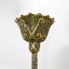 French Gilt Wrought-Iron Floor Lamp, circa 1920