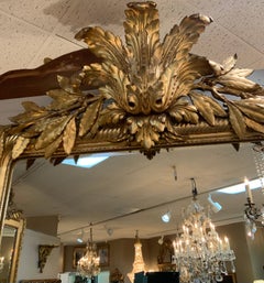 French giltwood 19 th century beveled mirror