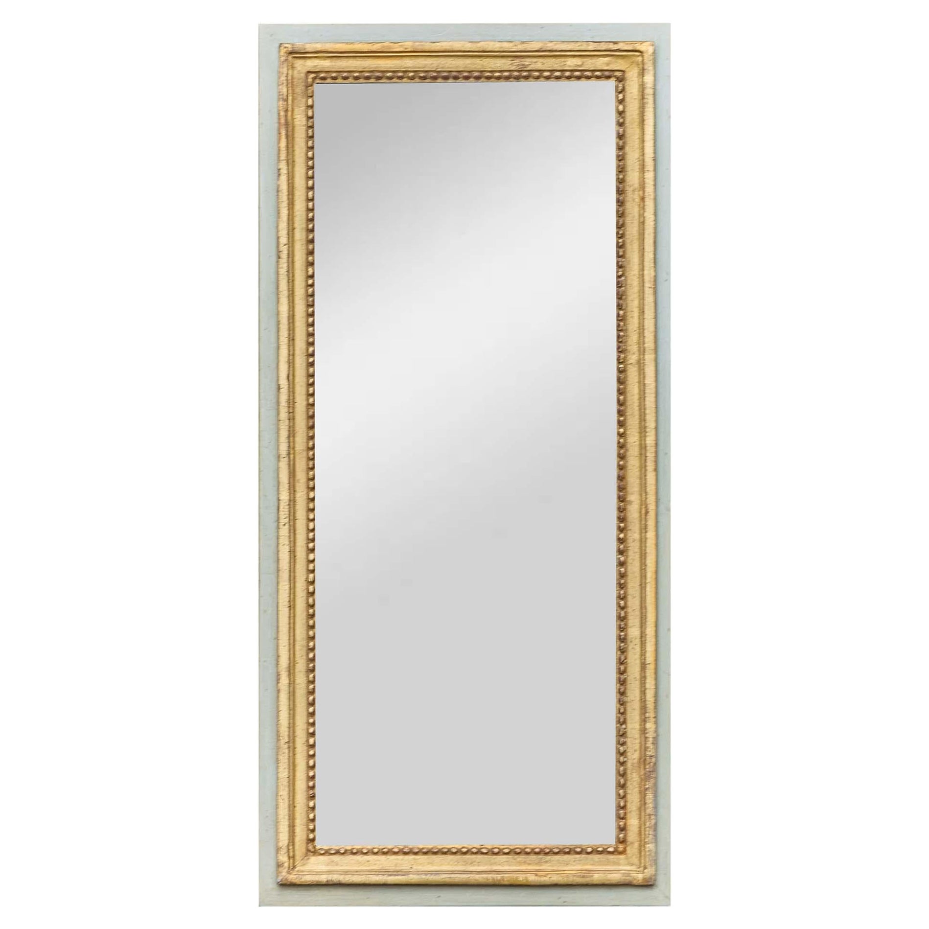 Miroir rectangulaire en bois doré et peint, vers 1920