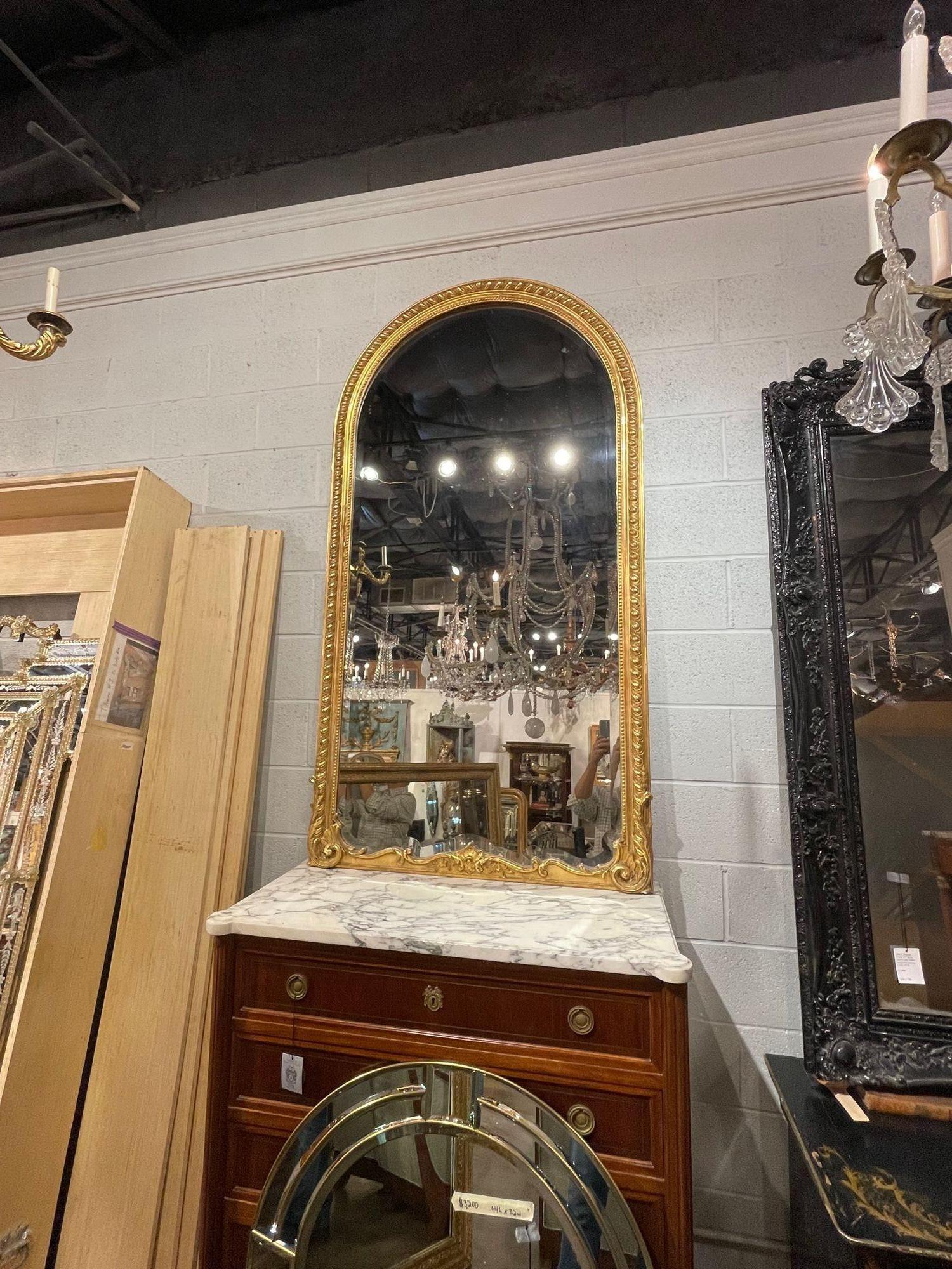 French Giltwood Arch Top Mirror 3