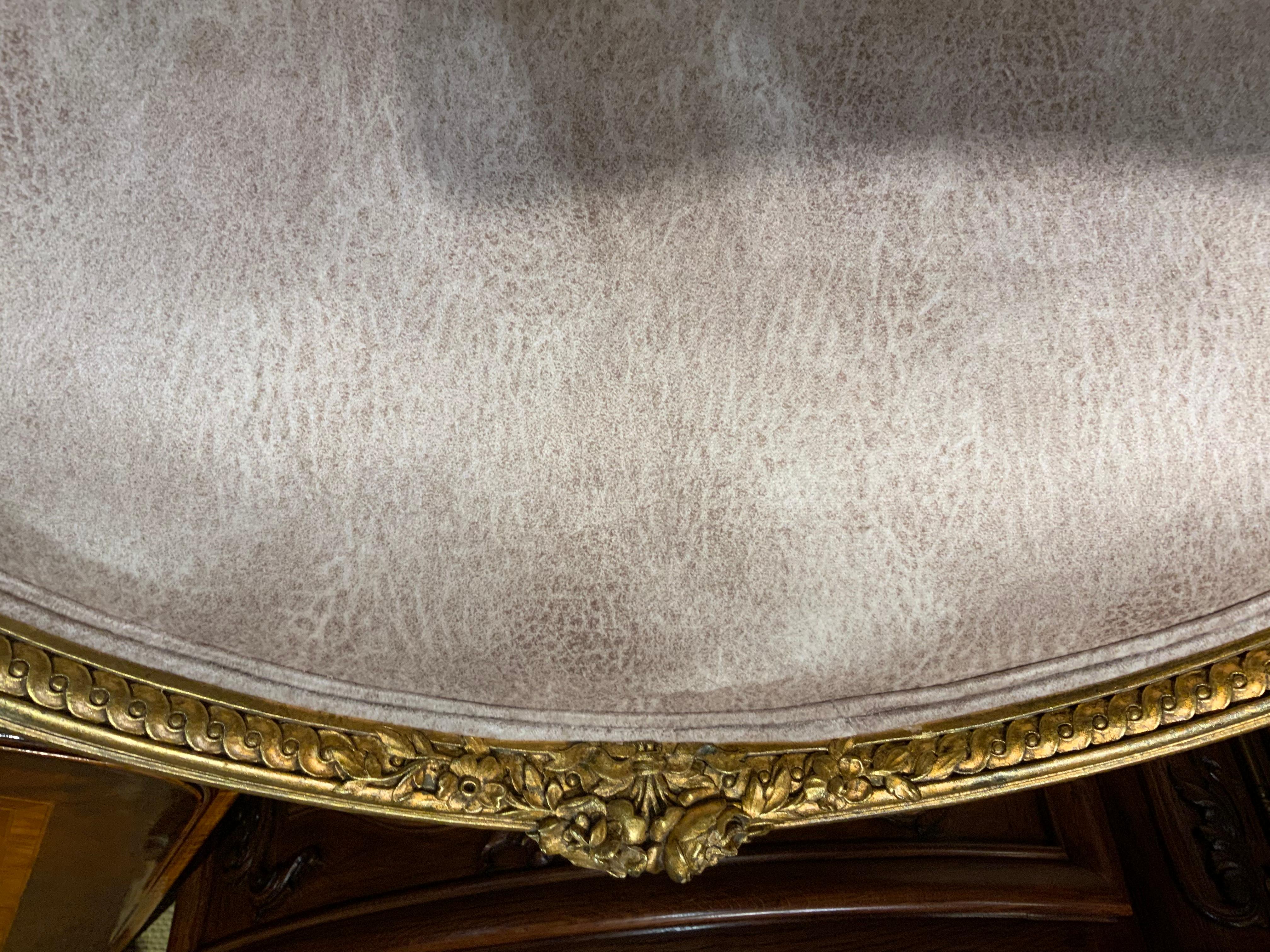 French Giltwood Bergere Chair, 19th Century In Good Condition For Sale In Houston, TX