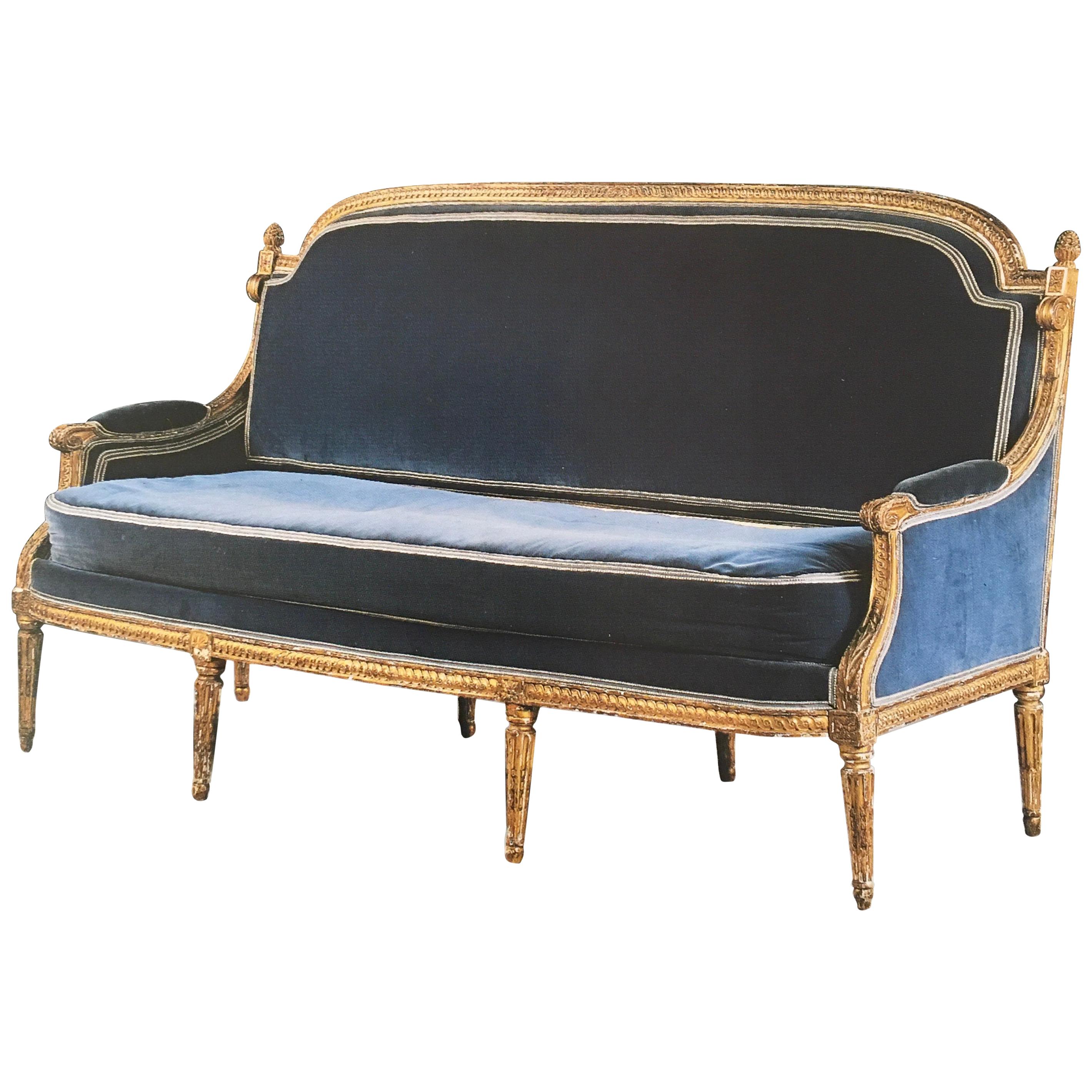 French Giltwood Canapé Attributed to Georges Jacob For Sale