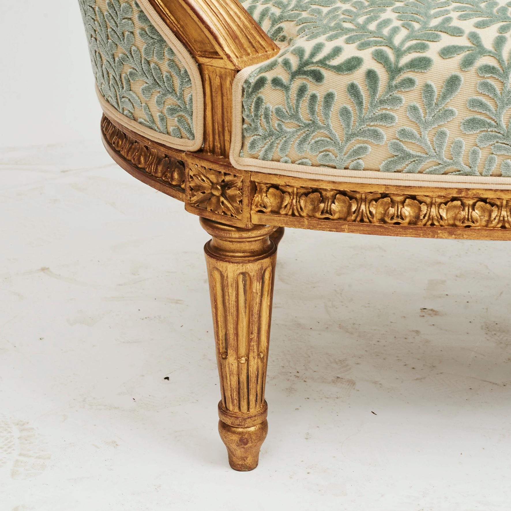 French Giltwood Canapé Sofa in Louis XVI Style, circa 1860 4