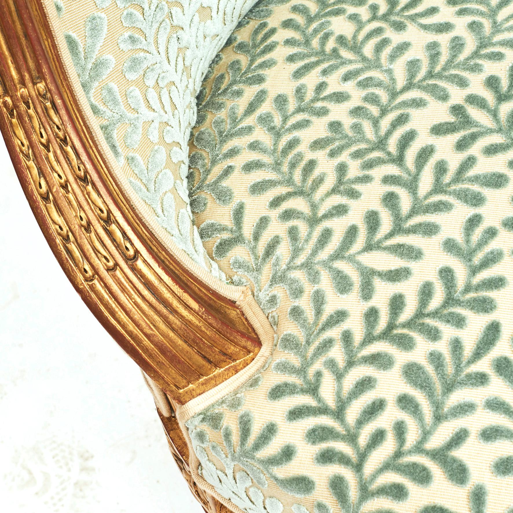 French Giltwood Canapé Sofa in Louis XVI Style, circa 1860 5