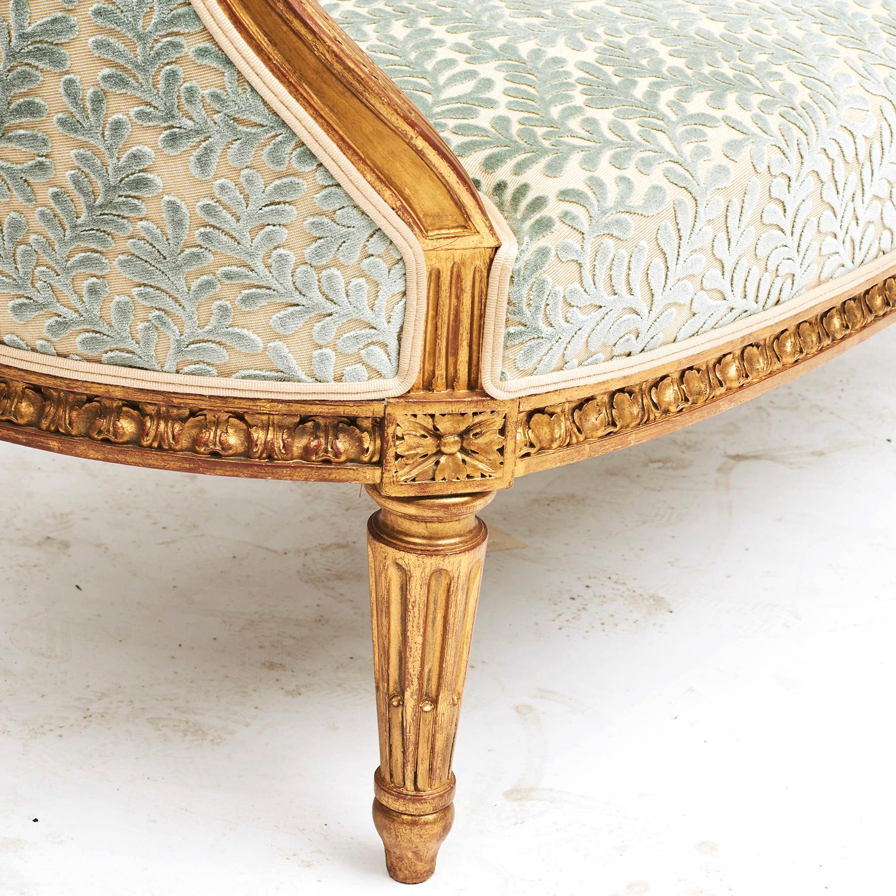 French Giltwood Canapé Sofa in Louis XVI Style, circa 1860 9