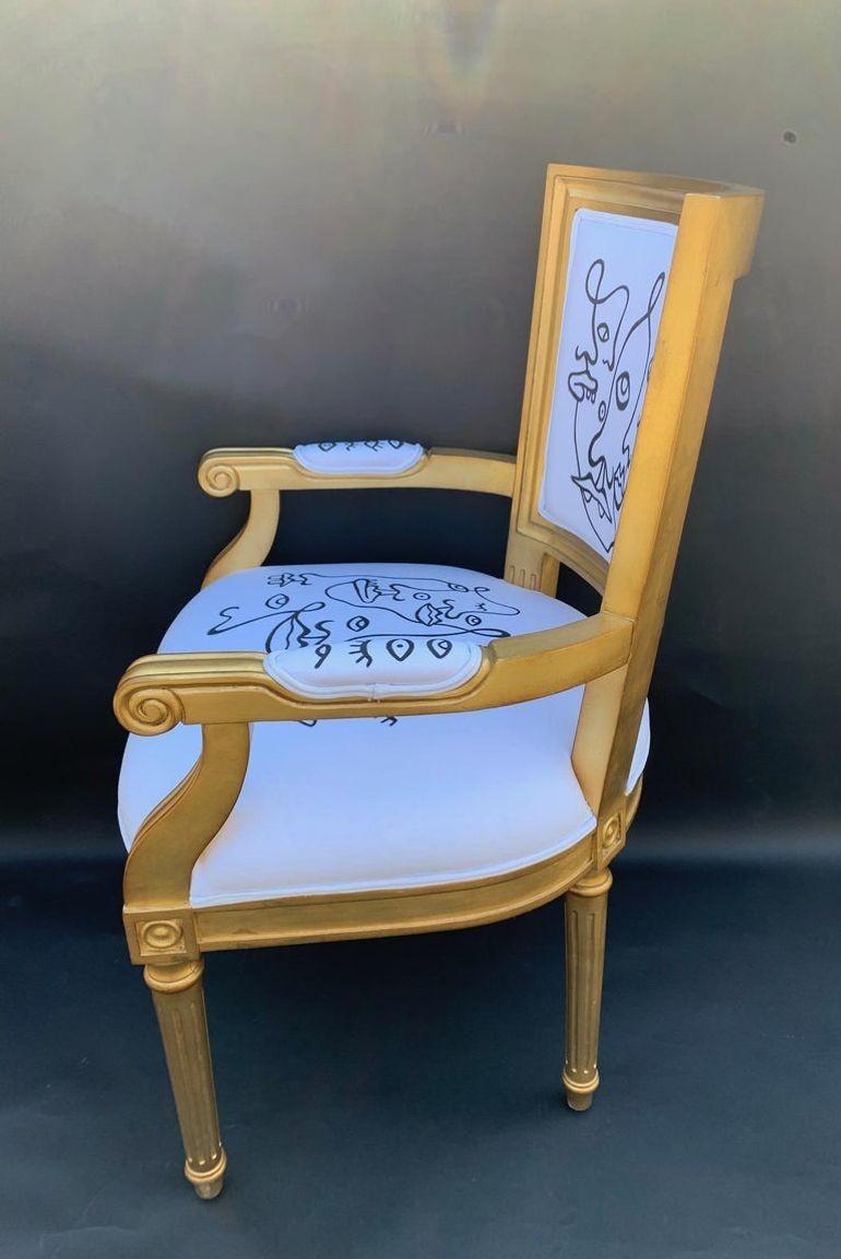 French Giltwood Chair by The Mac For Sale 4