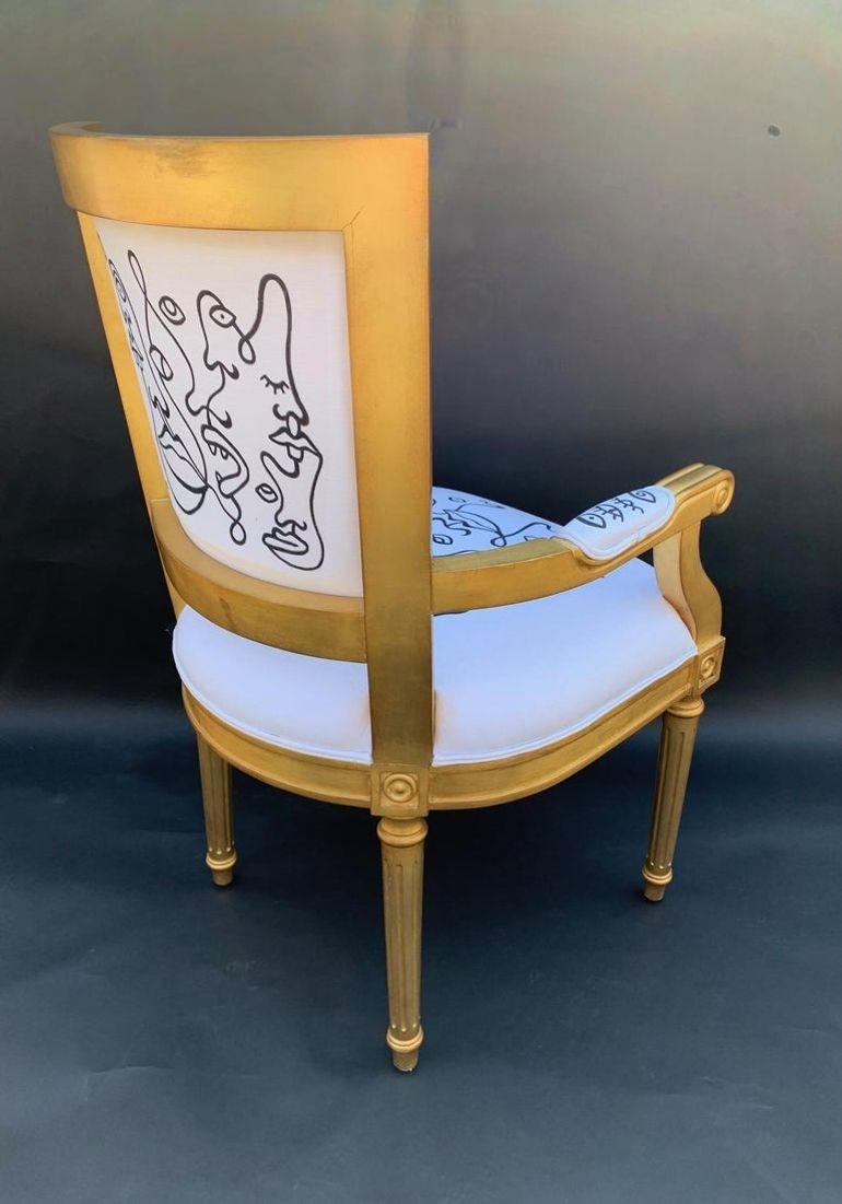 French Giltwood Chair by The Mac For Sale 2