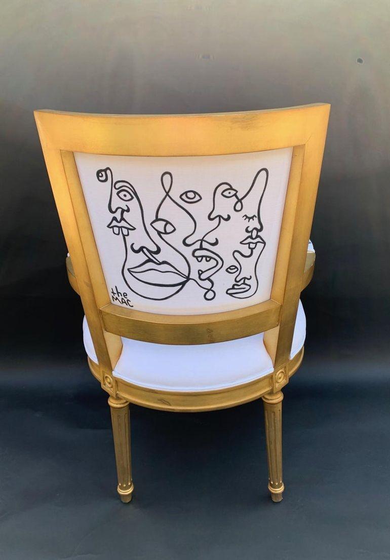 French Giltwood Chair by The Mac For Sale 3