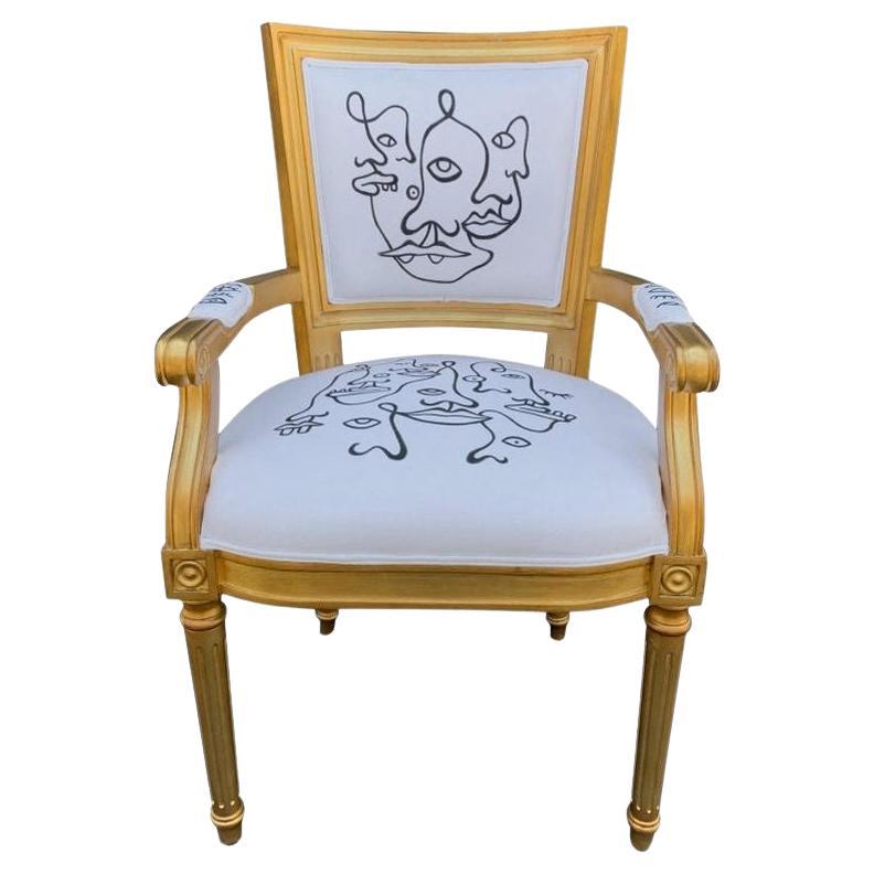 French Giltwood Chair by The Mac For Sale