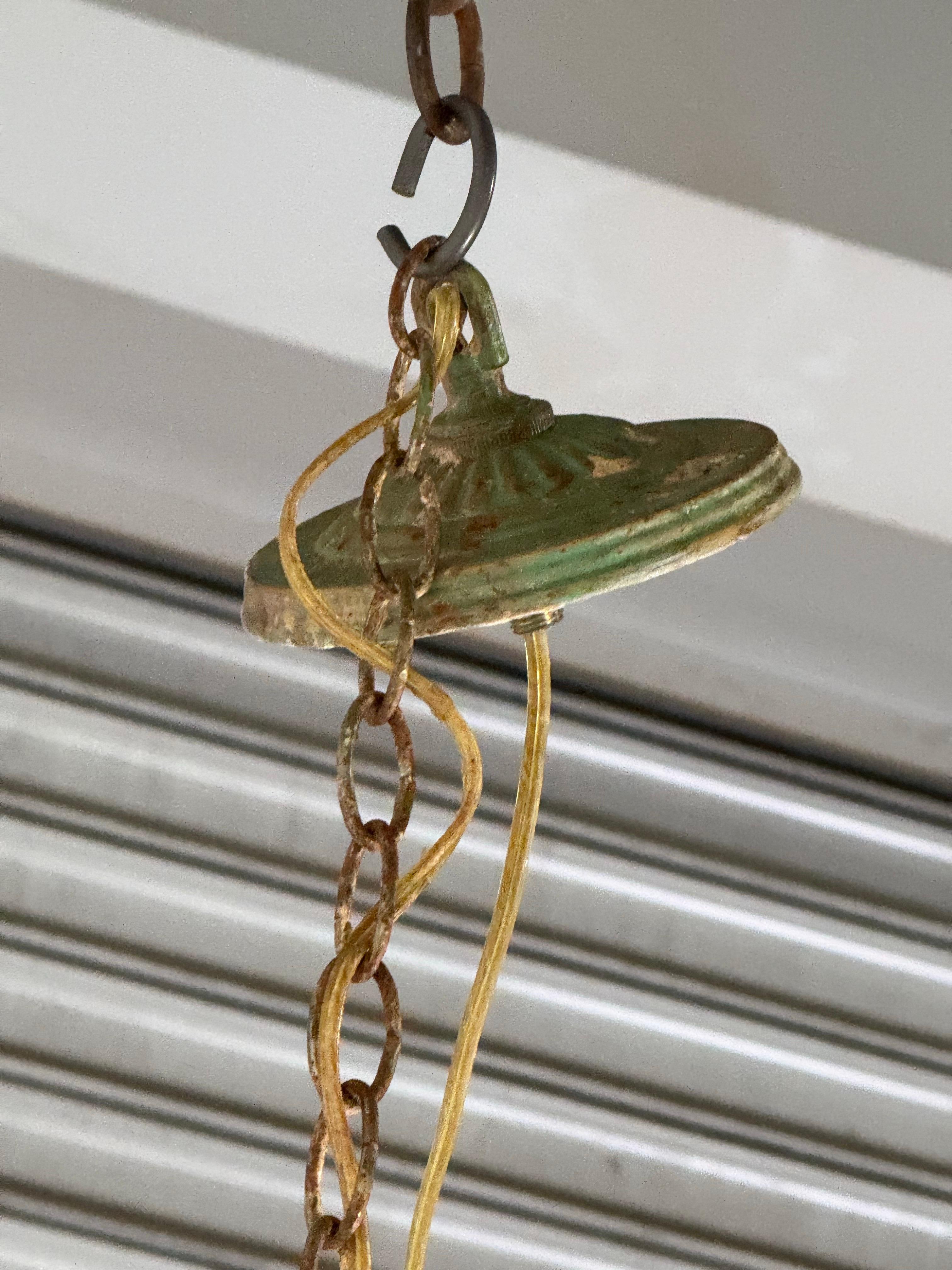 French Giltwood Chandelier w/ Wood Tassels-Pair is Available For Sale 5