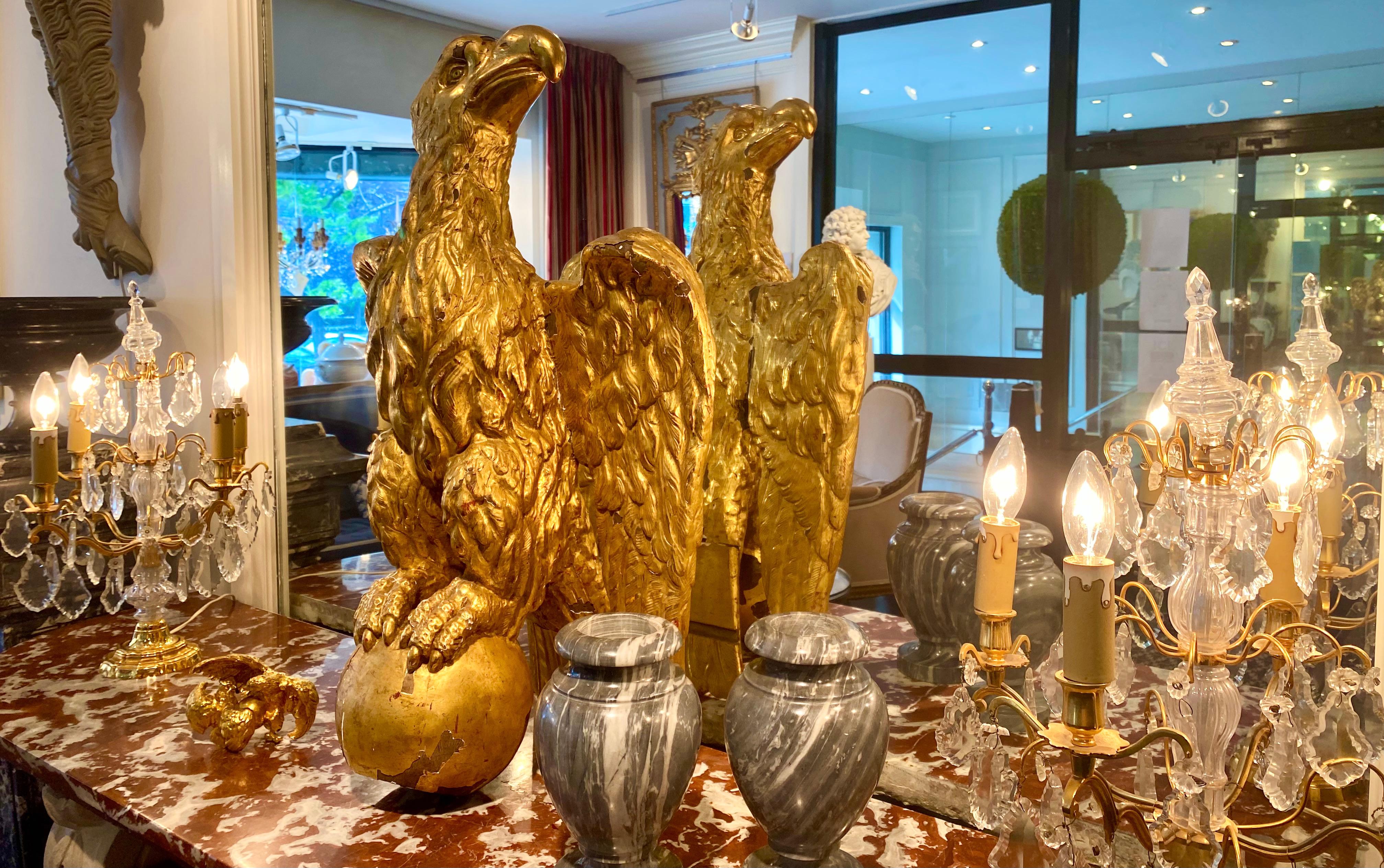 French Giltwood Eagle Sculpture For Sale 8