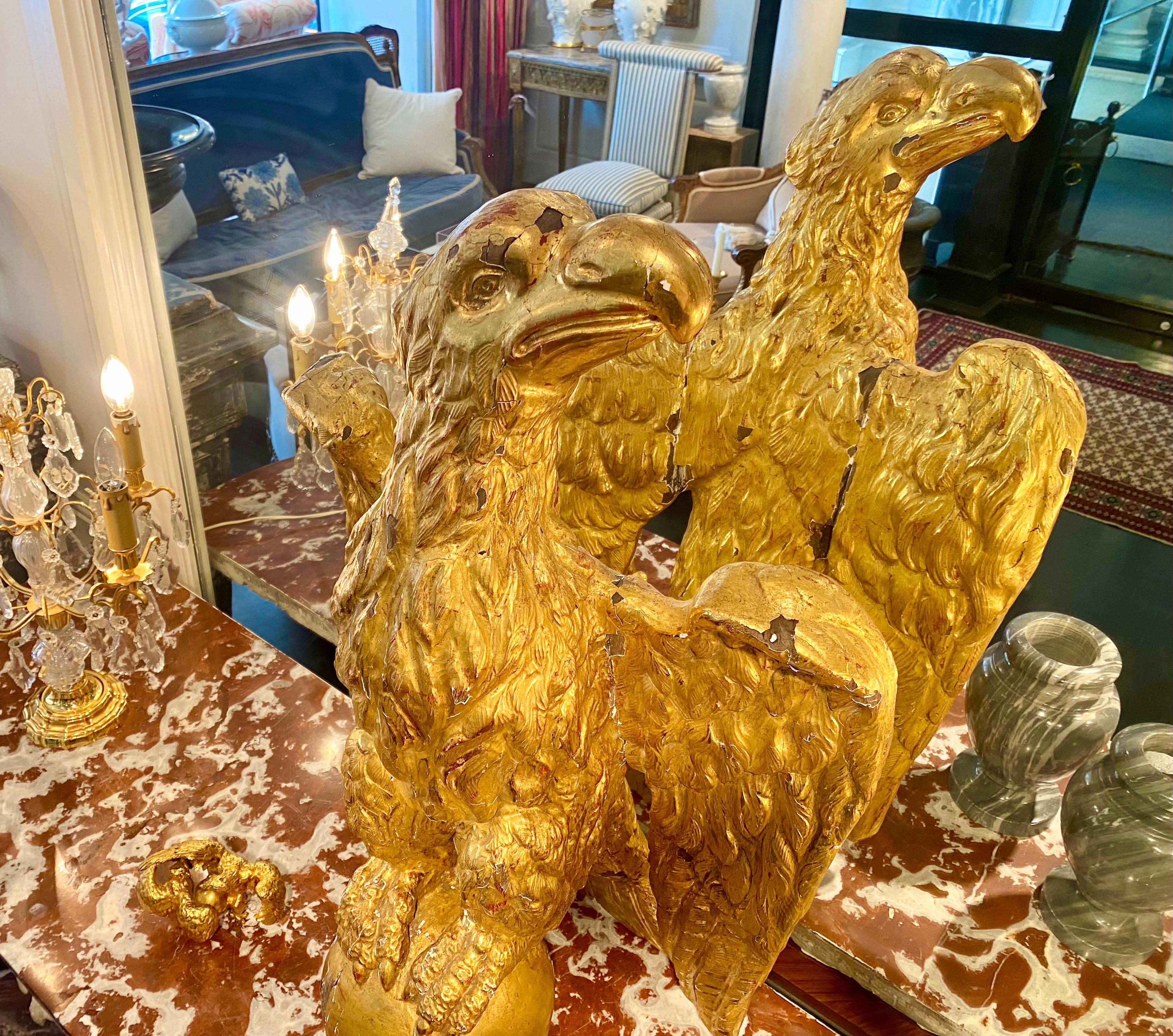 Französische Adler-Skulptur aus Giltwood im Angebot 12