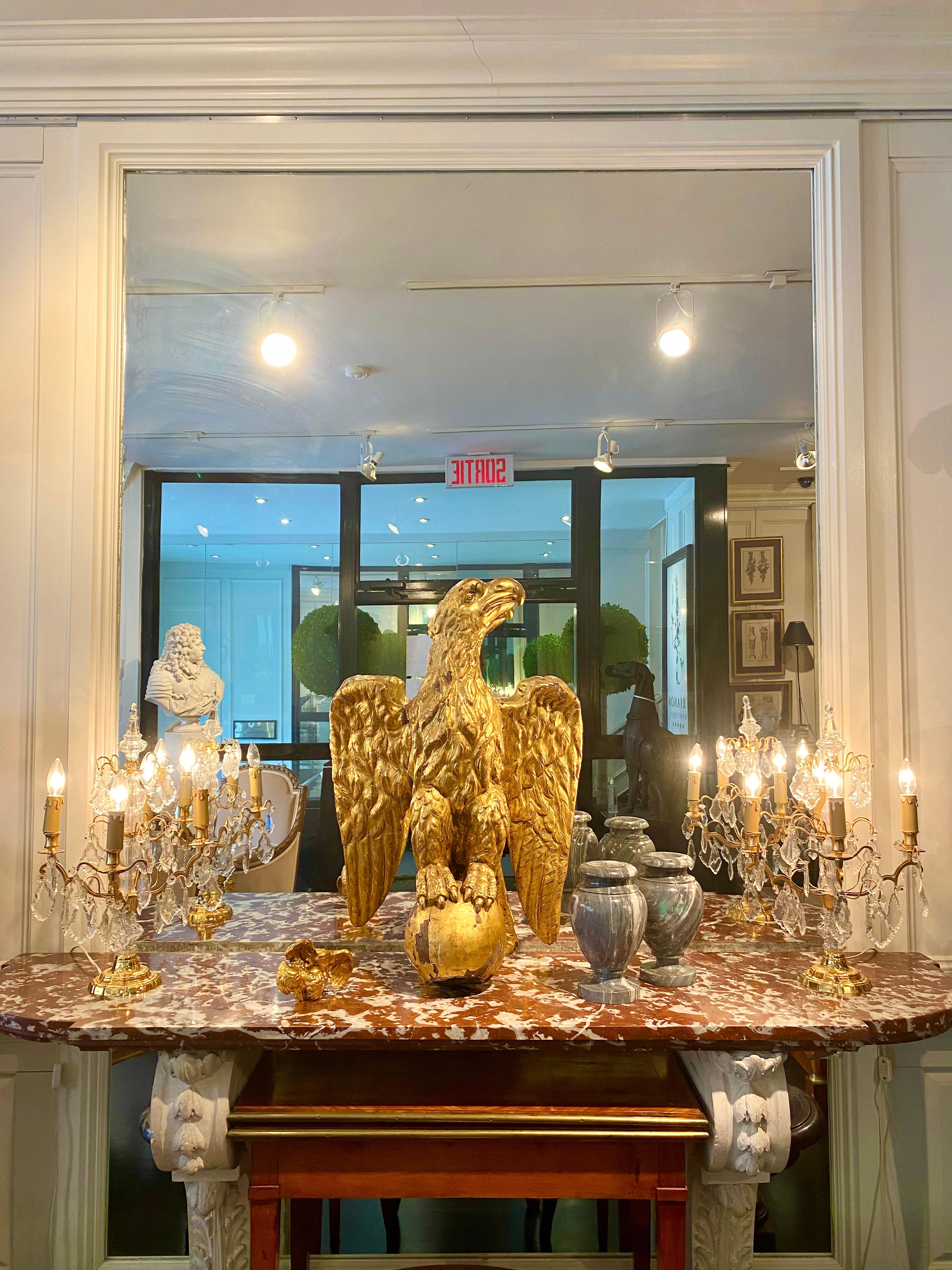 French Giltwood Eagle Sculpture For Sale 3