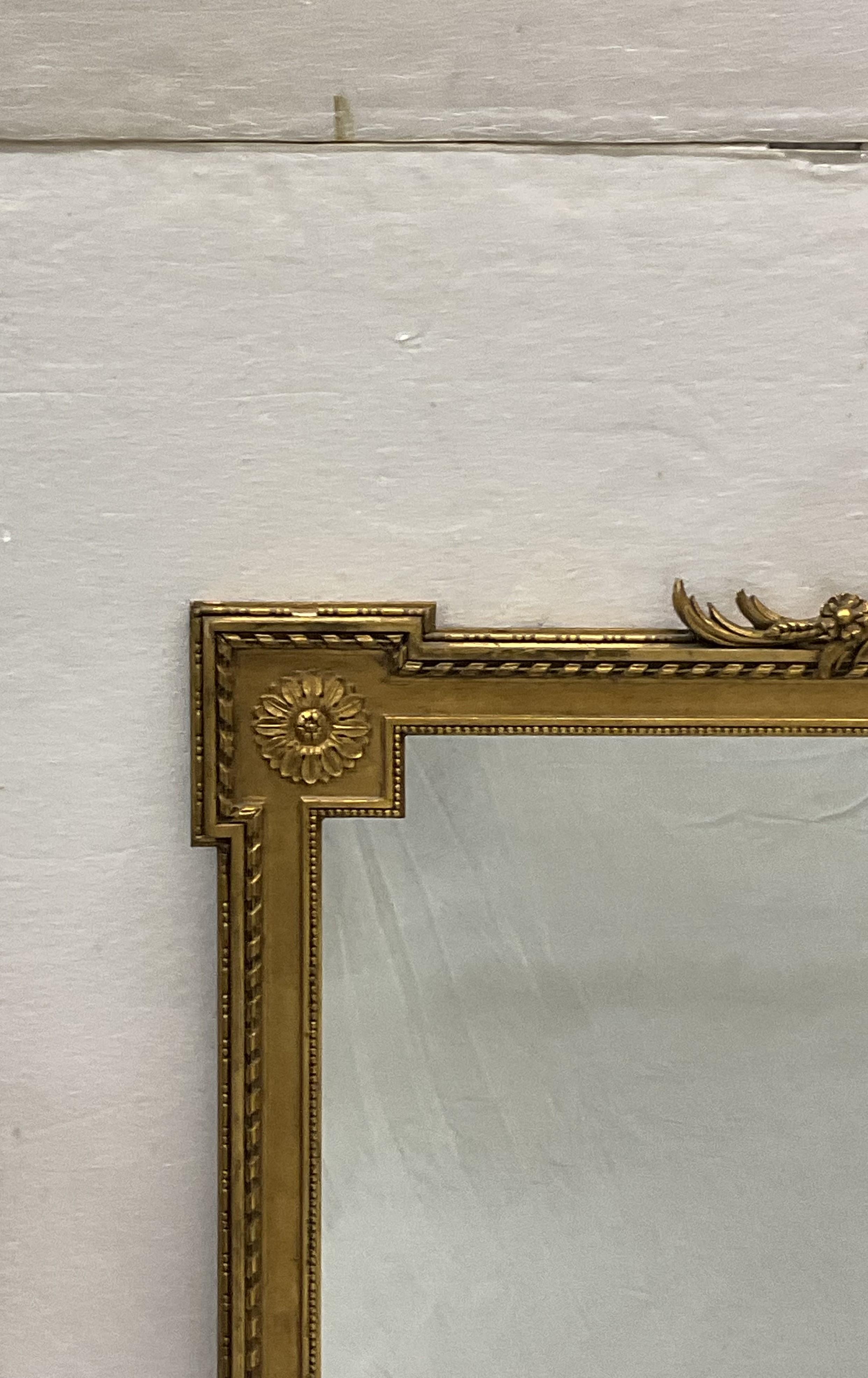 French Provincial French Giltwood Mirror For Sale