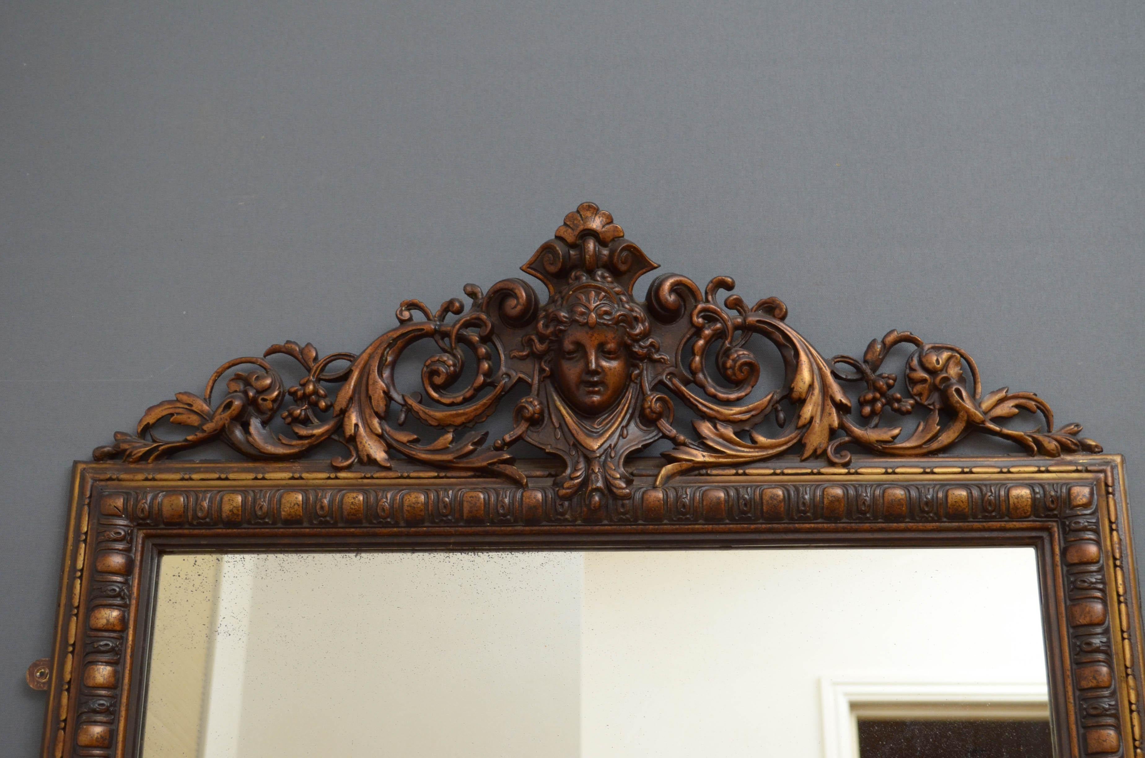 Specchio francese in legno dorato In condizioni buone in vendita a Whaley Bridge, GB