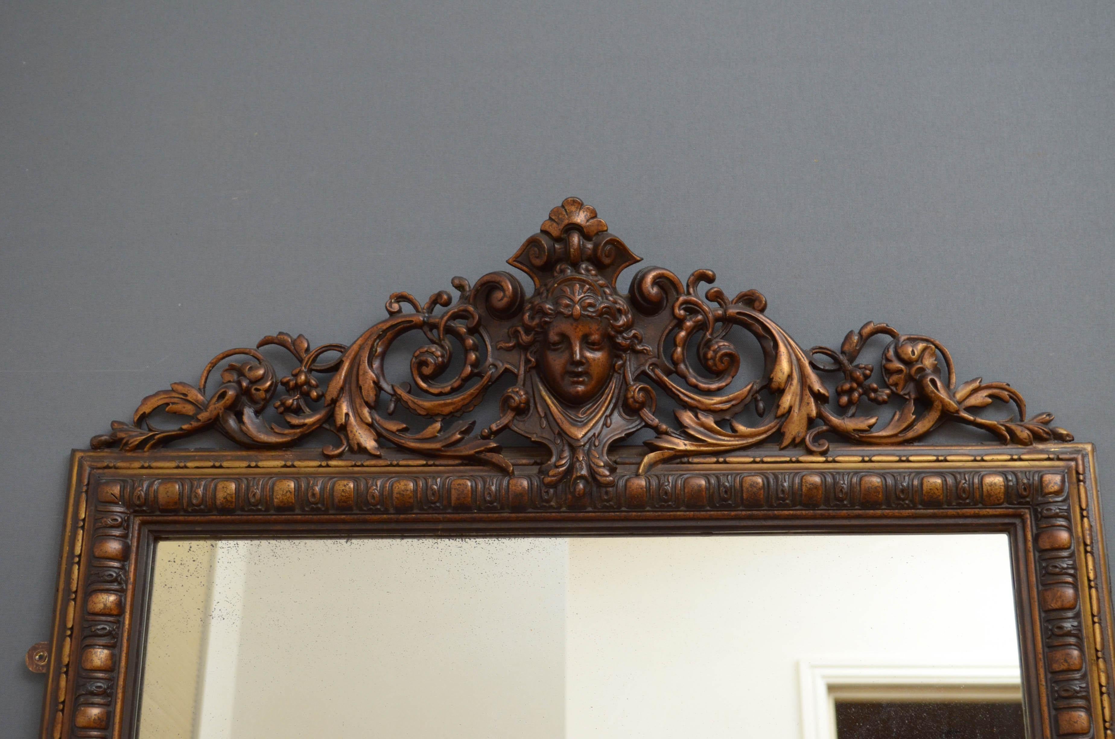 Late 19th Century French Giltwood Mirror For Sale