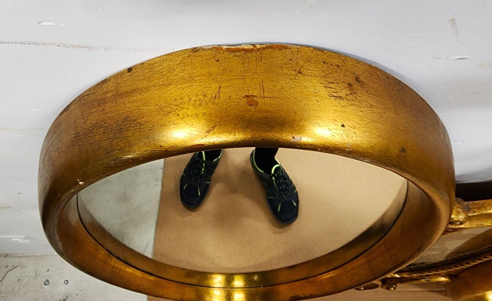 French Giltwood Mirror Gold Leaf Vintage Huge For Sale 5