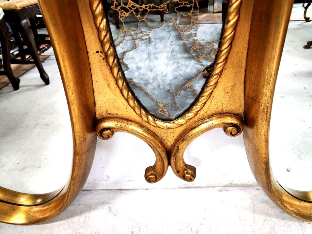 20th Century French Giltwood Mirror Gold Leaf Vintage Huge For Sale
