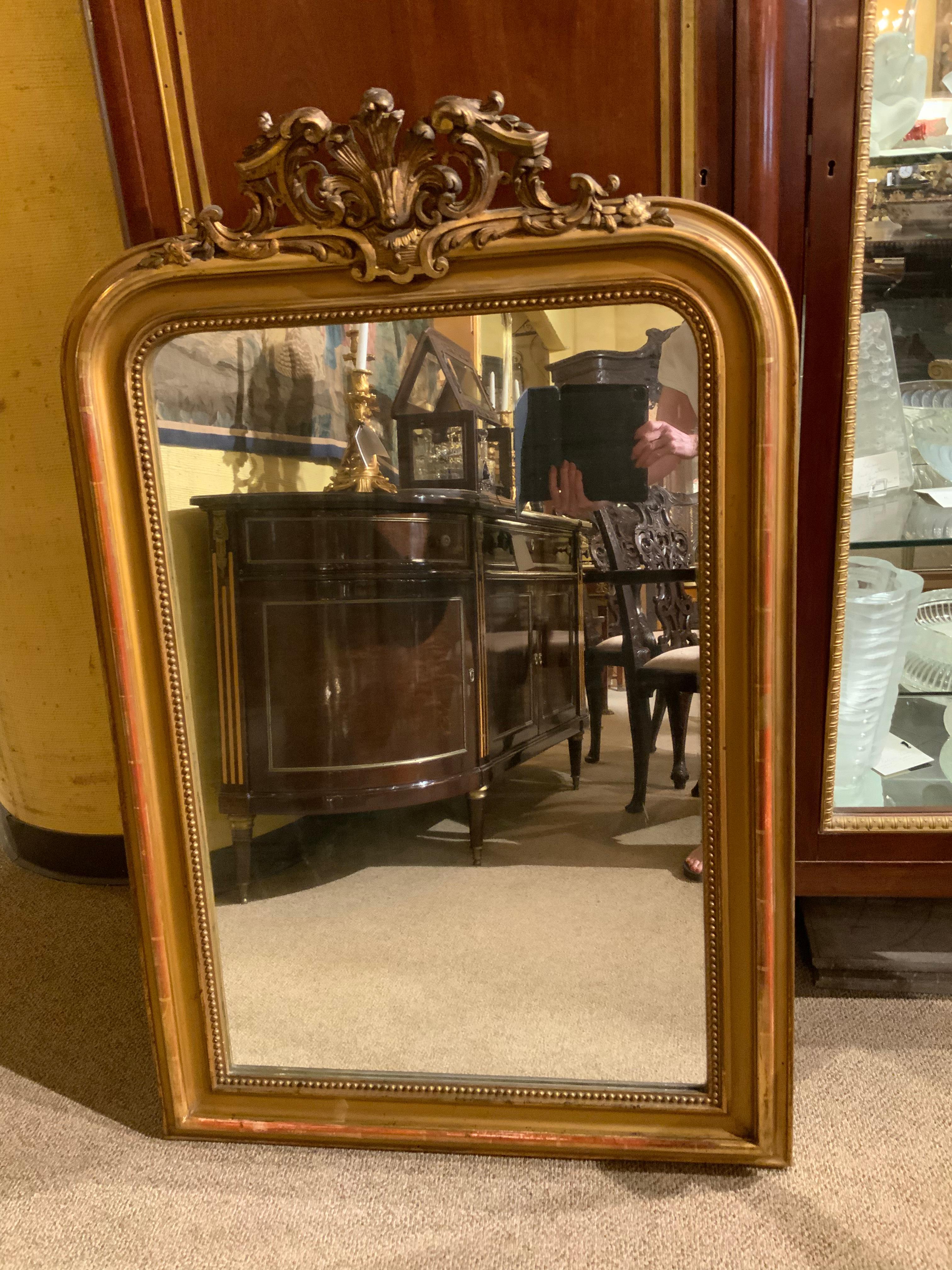 French Giltwood Mirror in the Louis Philippe-Style For Sale 1