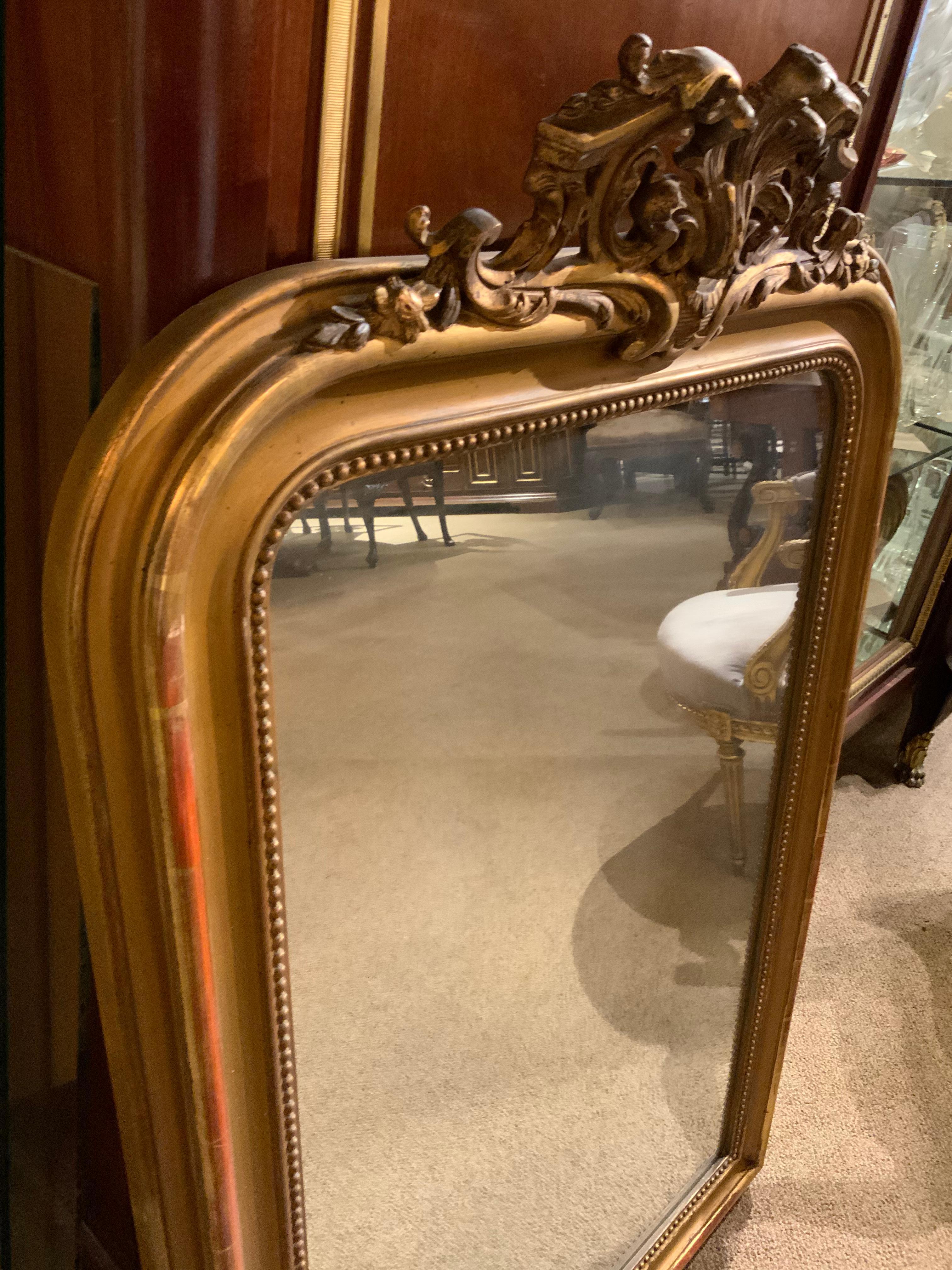 French Giltwood Mirror in the Louis Philippe-Style For Sale 2