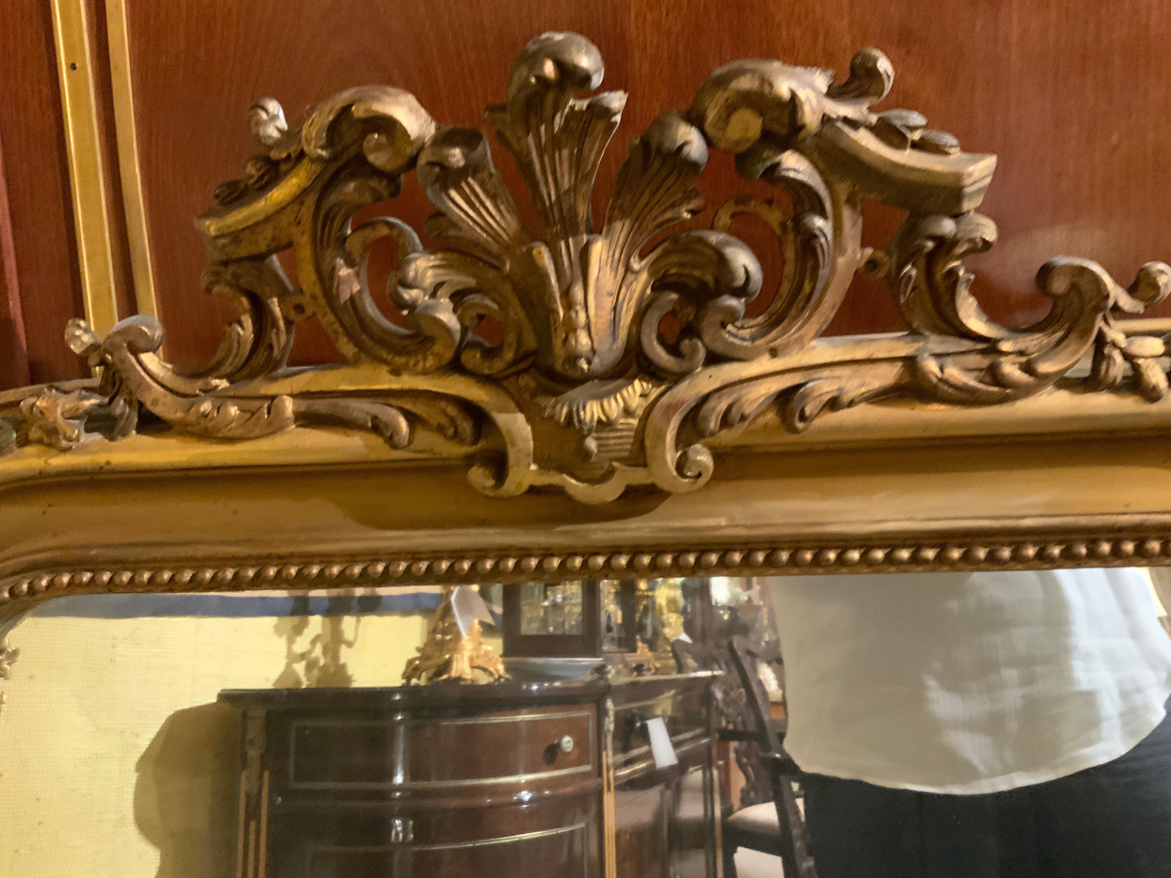 French Giltwood Mirror in the Louis Philippe-Style For Sale 5